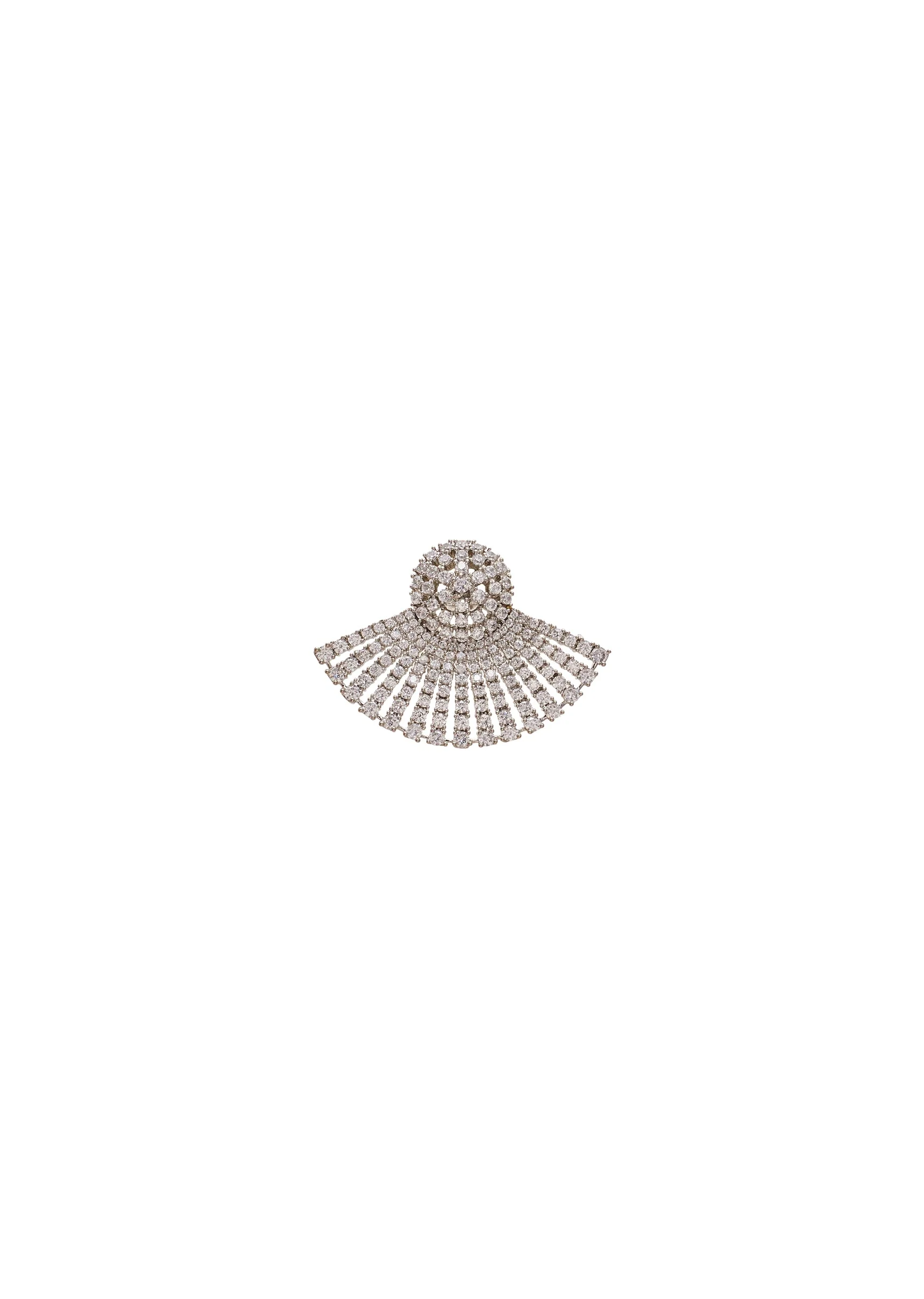 Minimal White Floral Zirconia Earrings - Image 2
