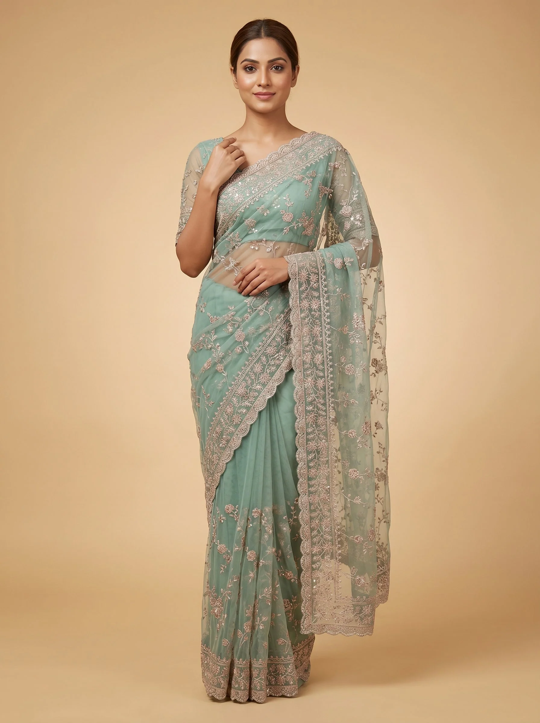 Mint Fresh Radiance Saree
