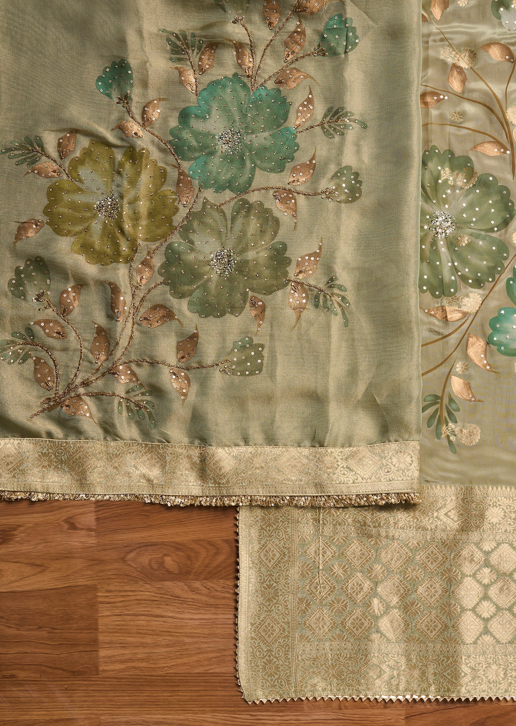 Mint Green Satin Suit - Image 3