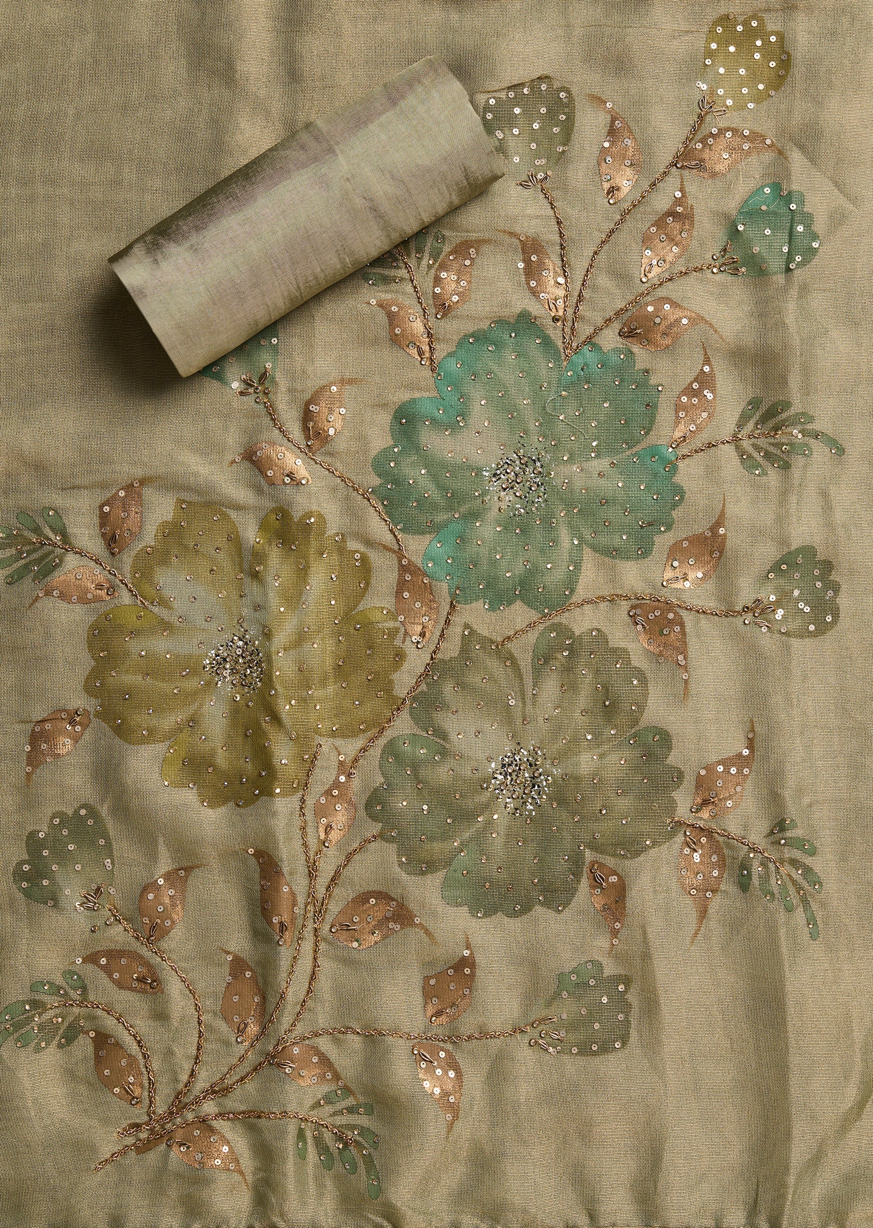 Mint Green Satin Suit - Image 4