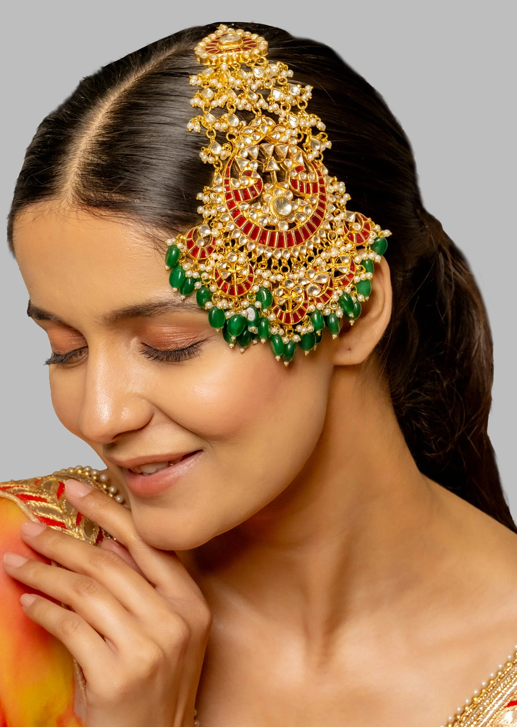 Multi Coloured Kundan Gemstone Passa - Image 2