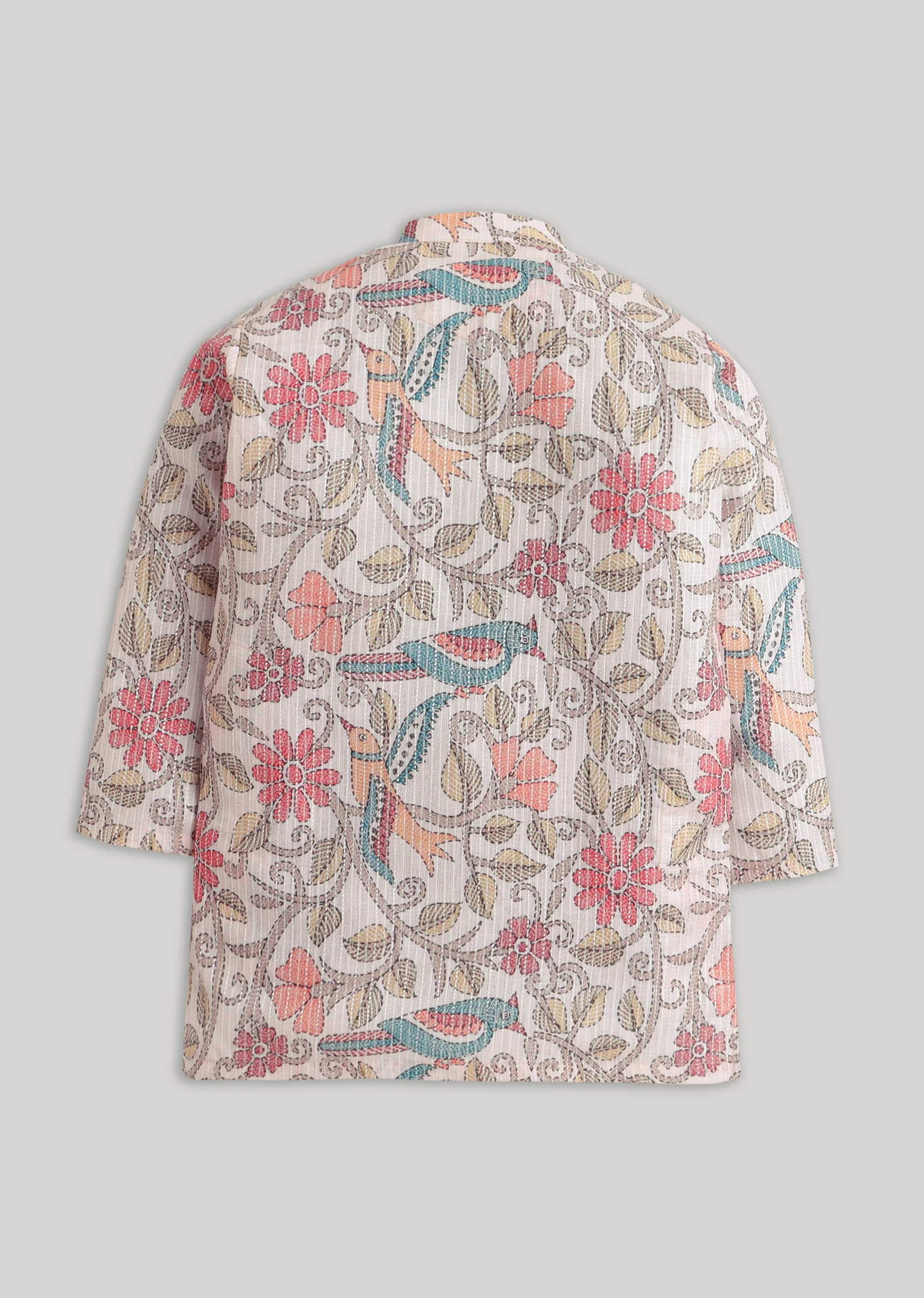 Multi Floral Kids Kurta Set - Image 3