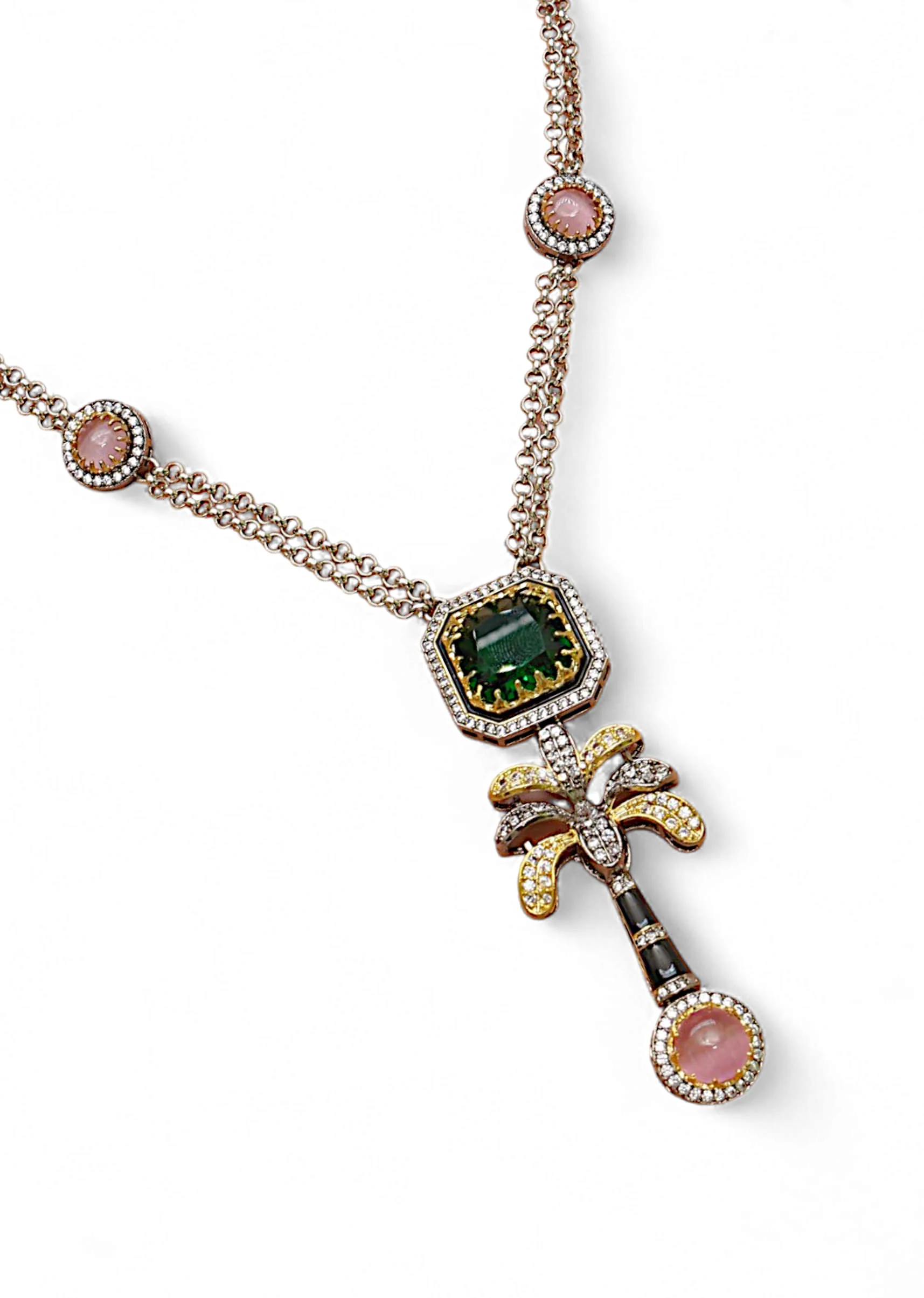 Multi Fusion Stone Pendant Necklace - Image 3