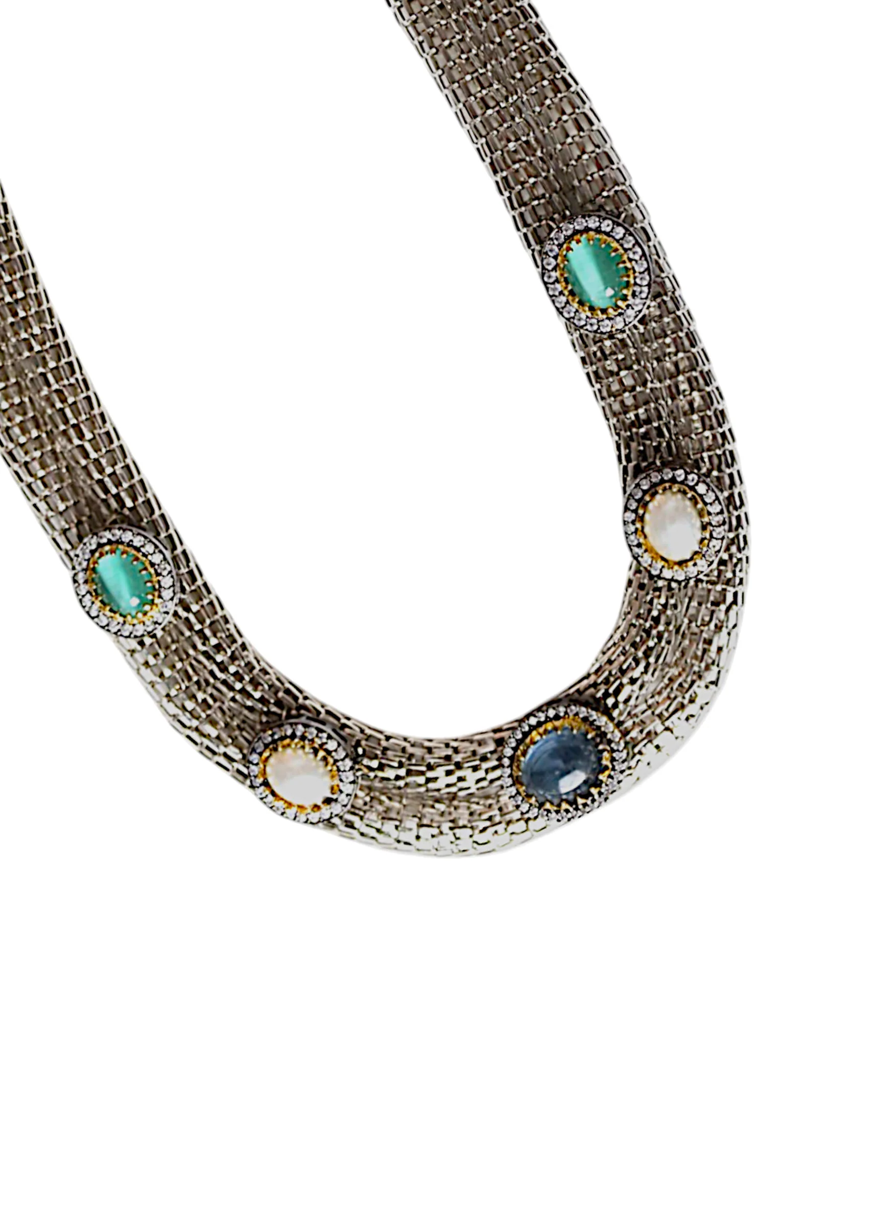 Multi Stone Encrusted Necklace - Image 3