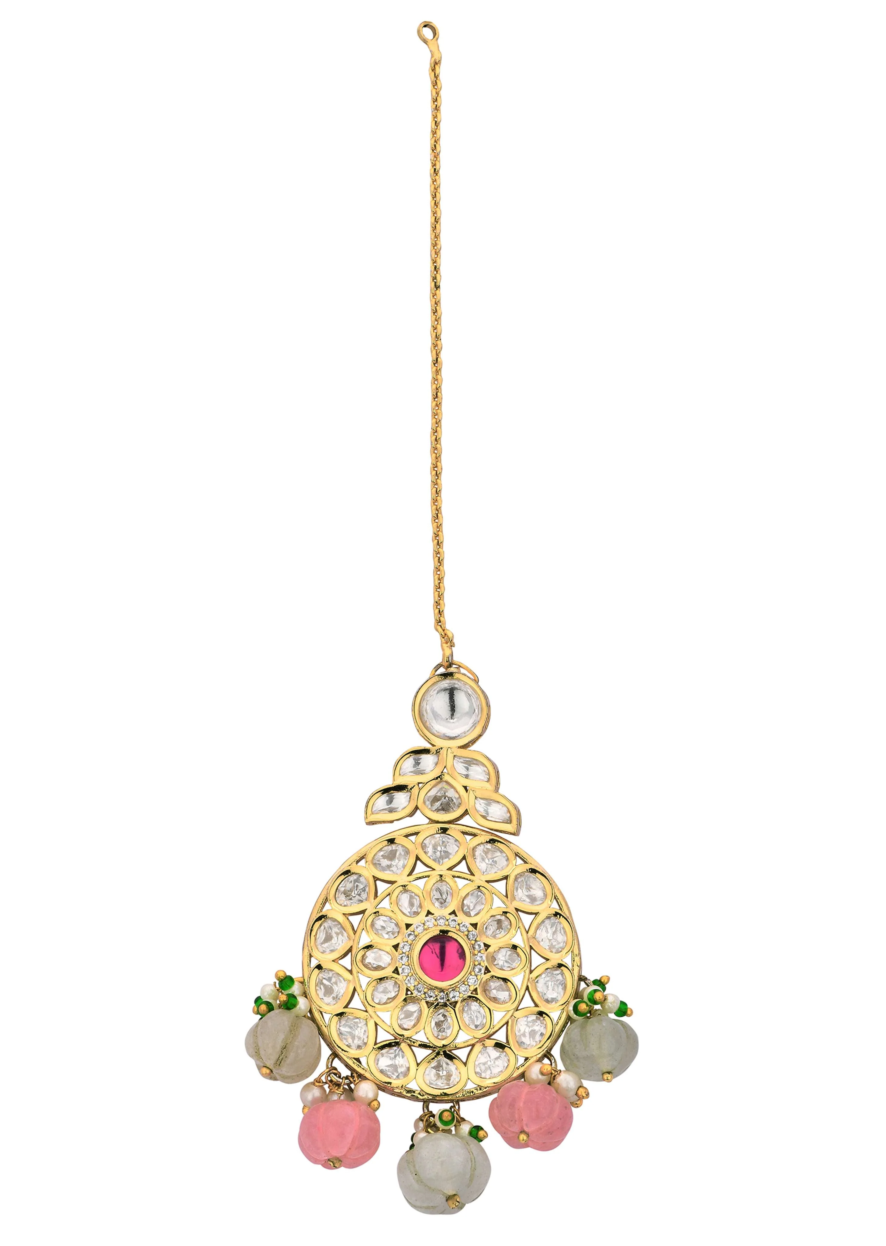 Multicolor Choker Set With Encrusted Kundan - Image 3
