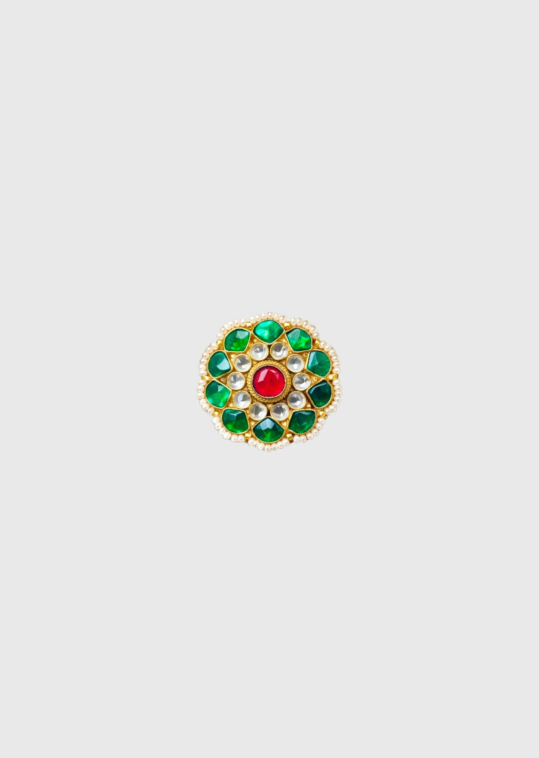 Multicolor Kundan Earrings - Image 3