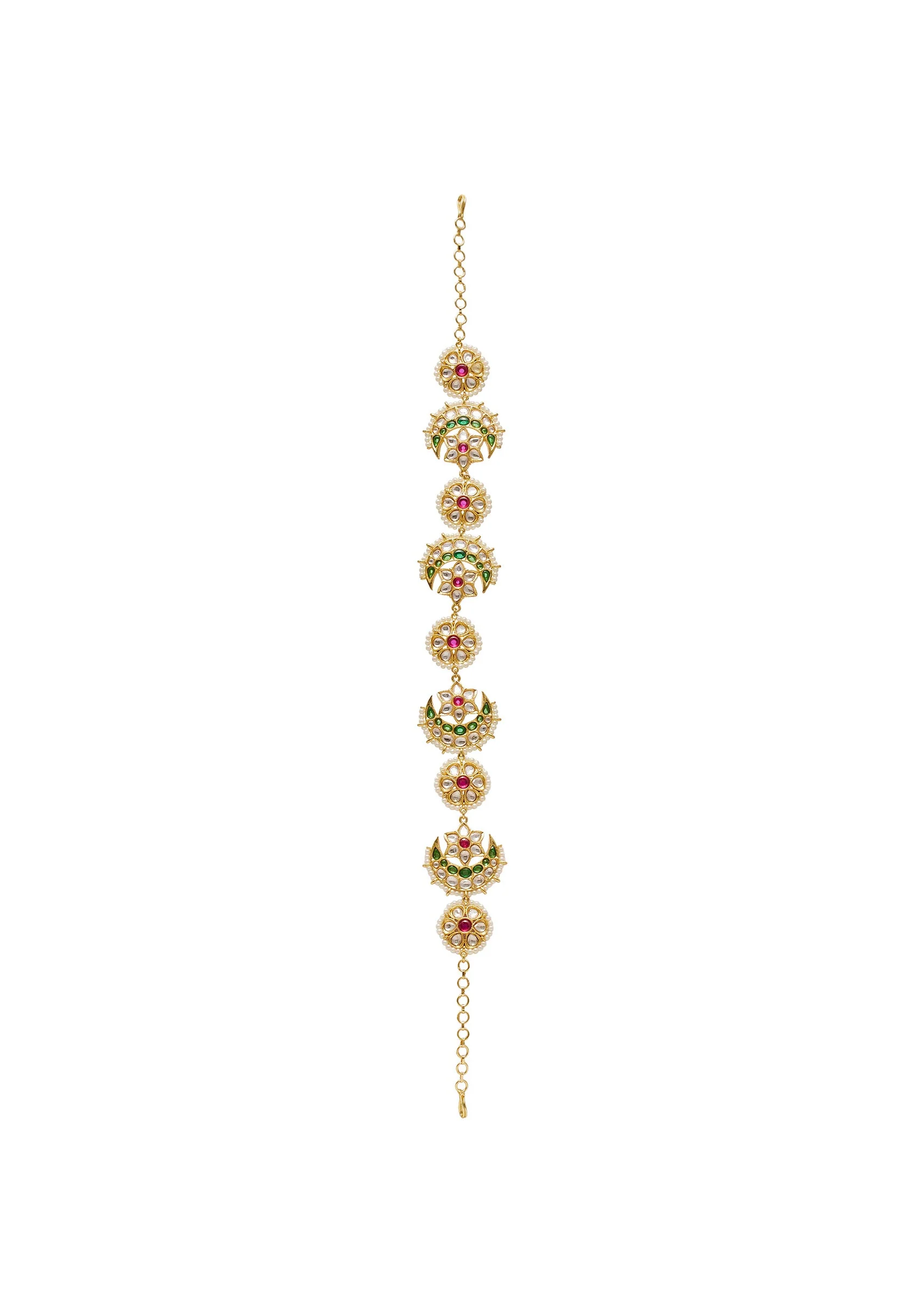 Multicolor Layered Kundan Mathapatti