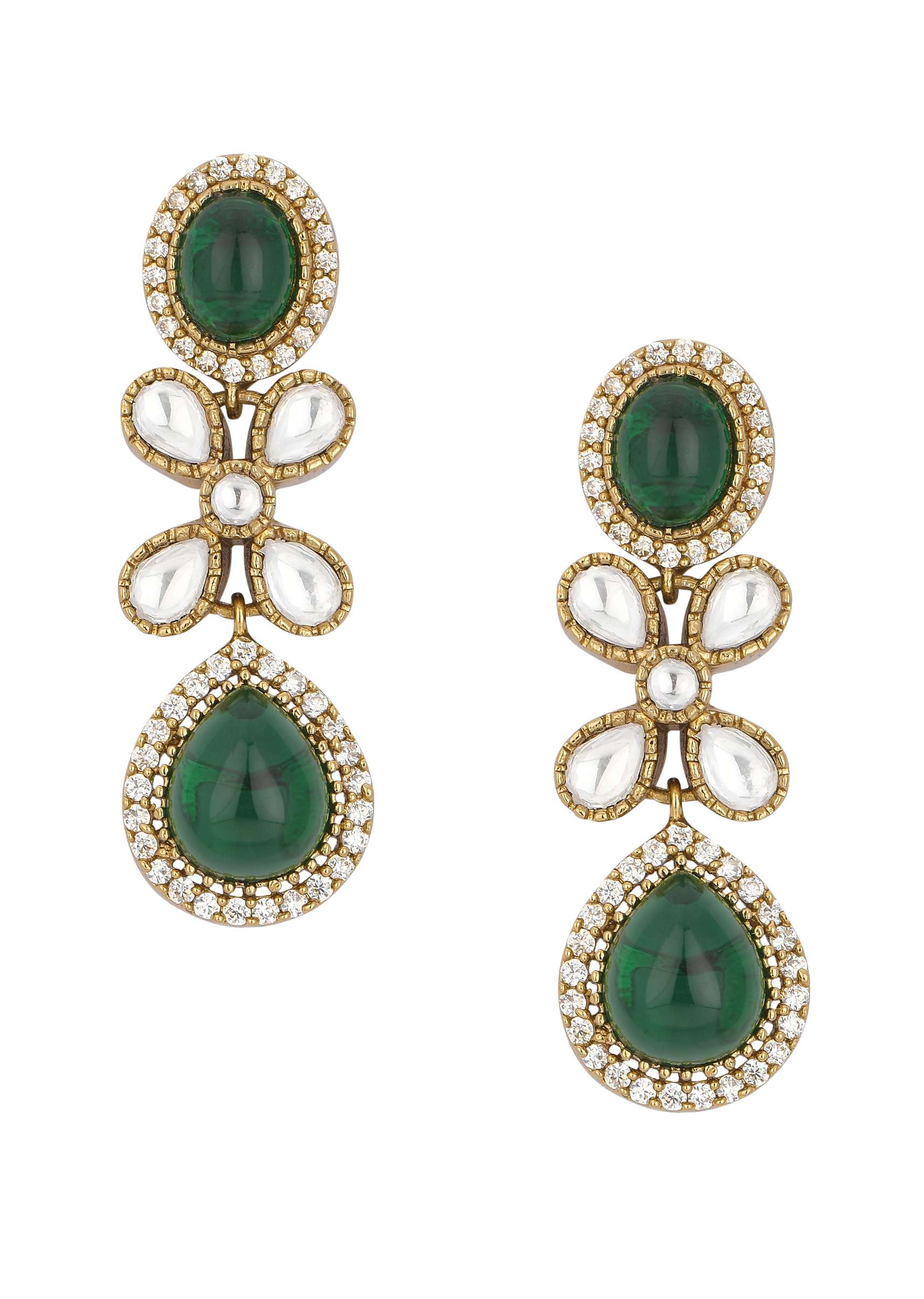 Multicolor Layered Necklace Set With Teardrops - Image 3