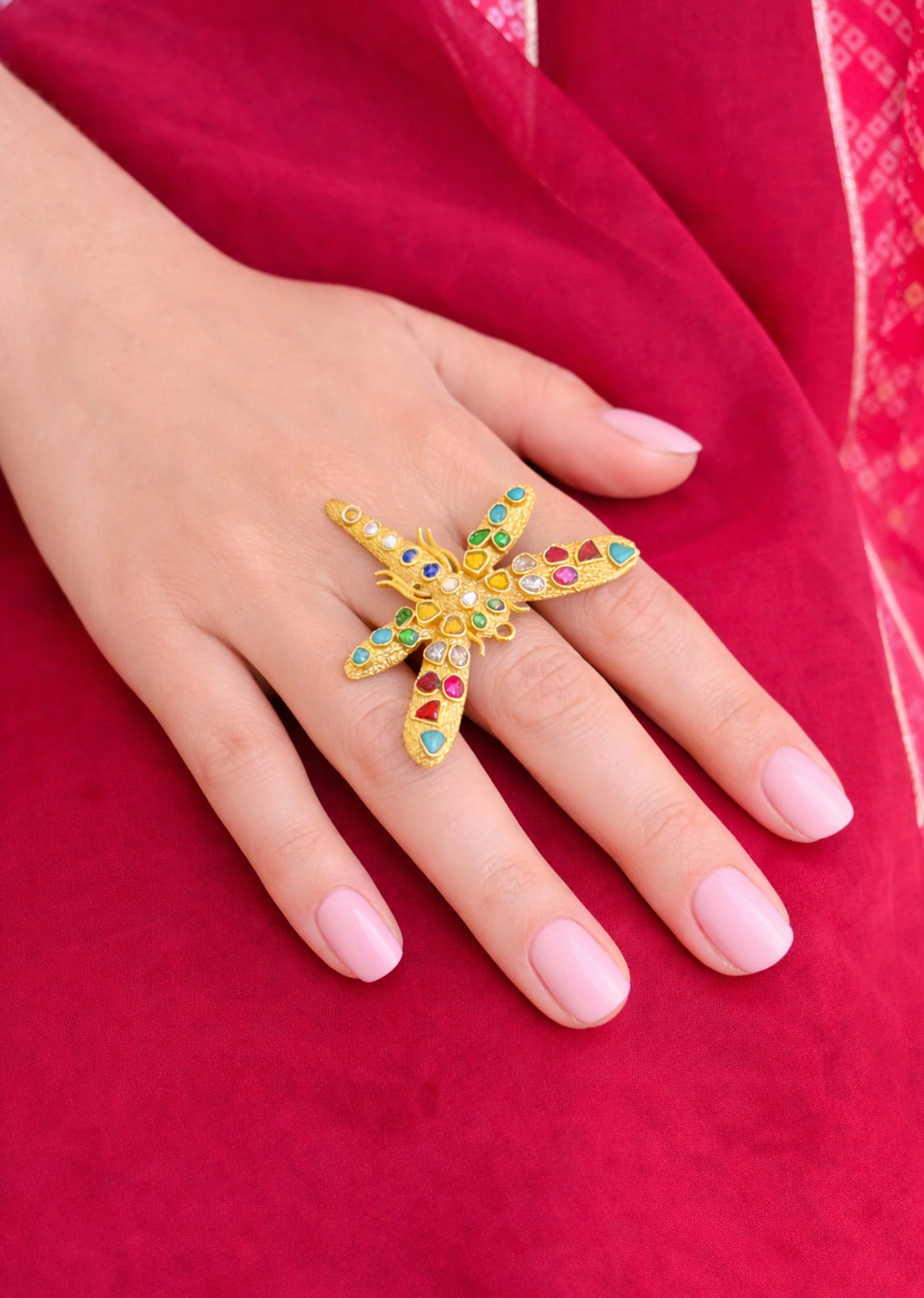 Multicolor Mother of Pearl Ring