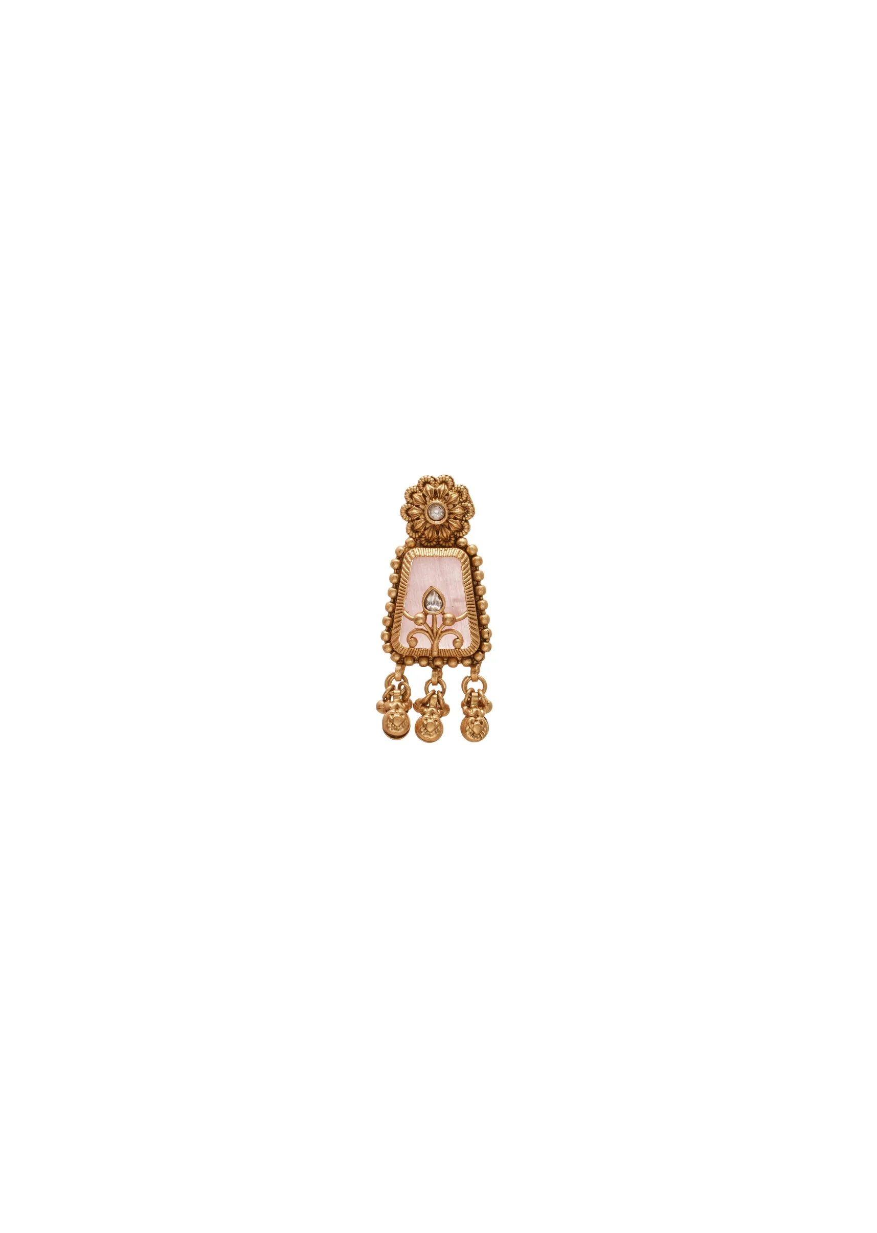 Multicolor Rajwadi Kundan Necklace Set - Image 4