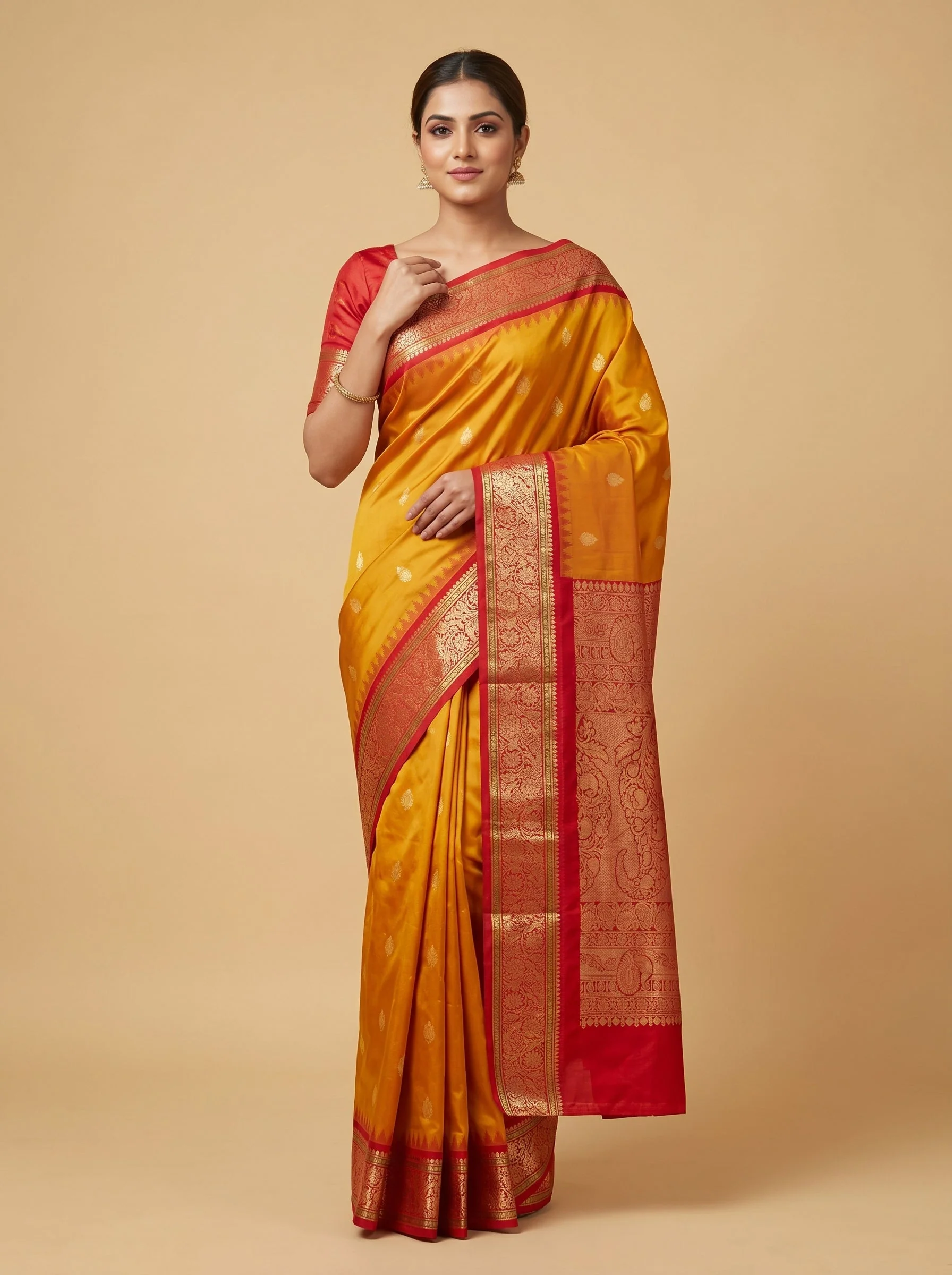 Mustard Glow Essence Saree
