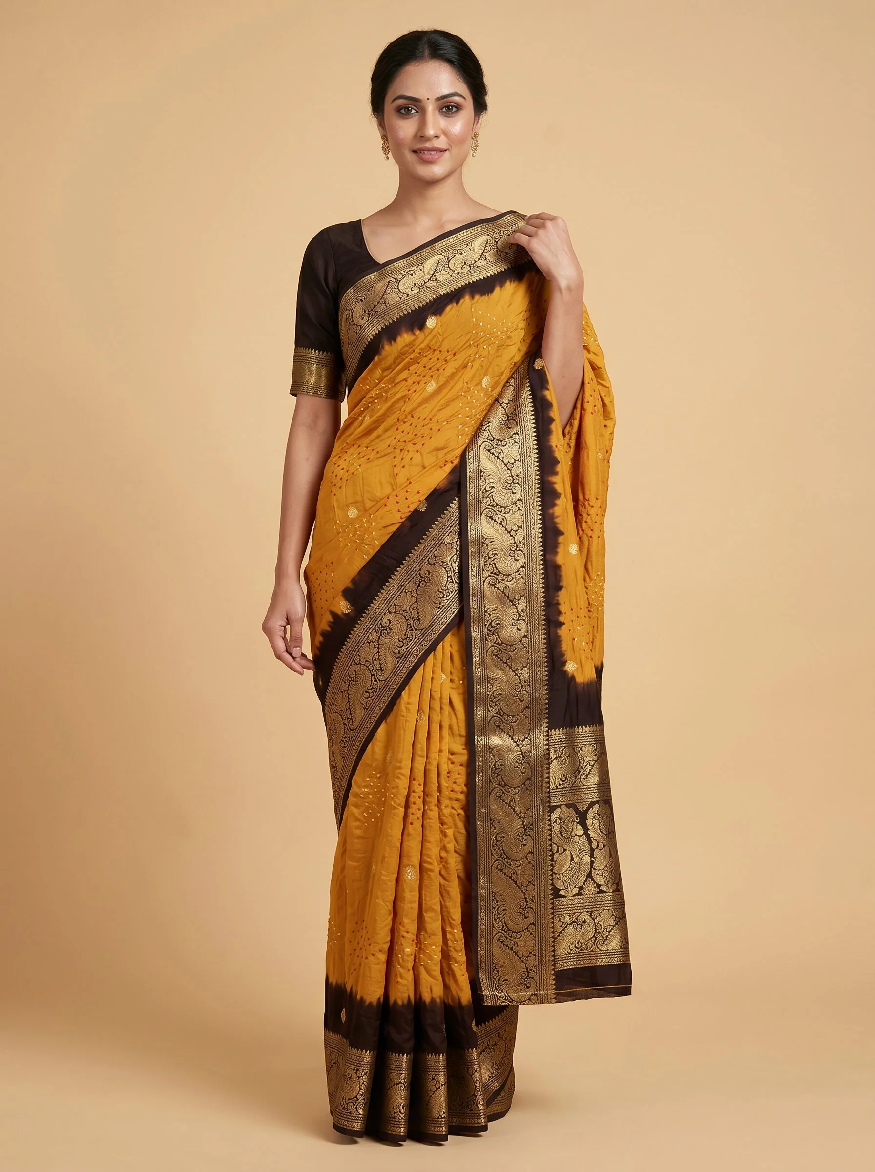 Mustard Glow Radiance Saree
