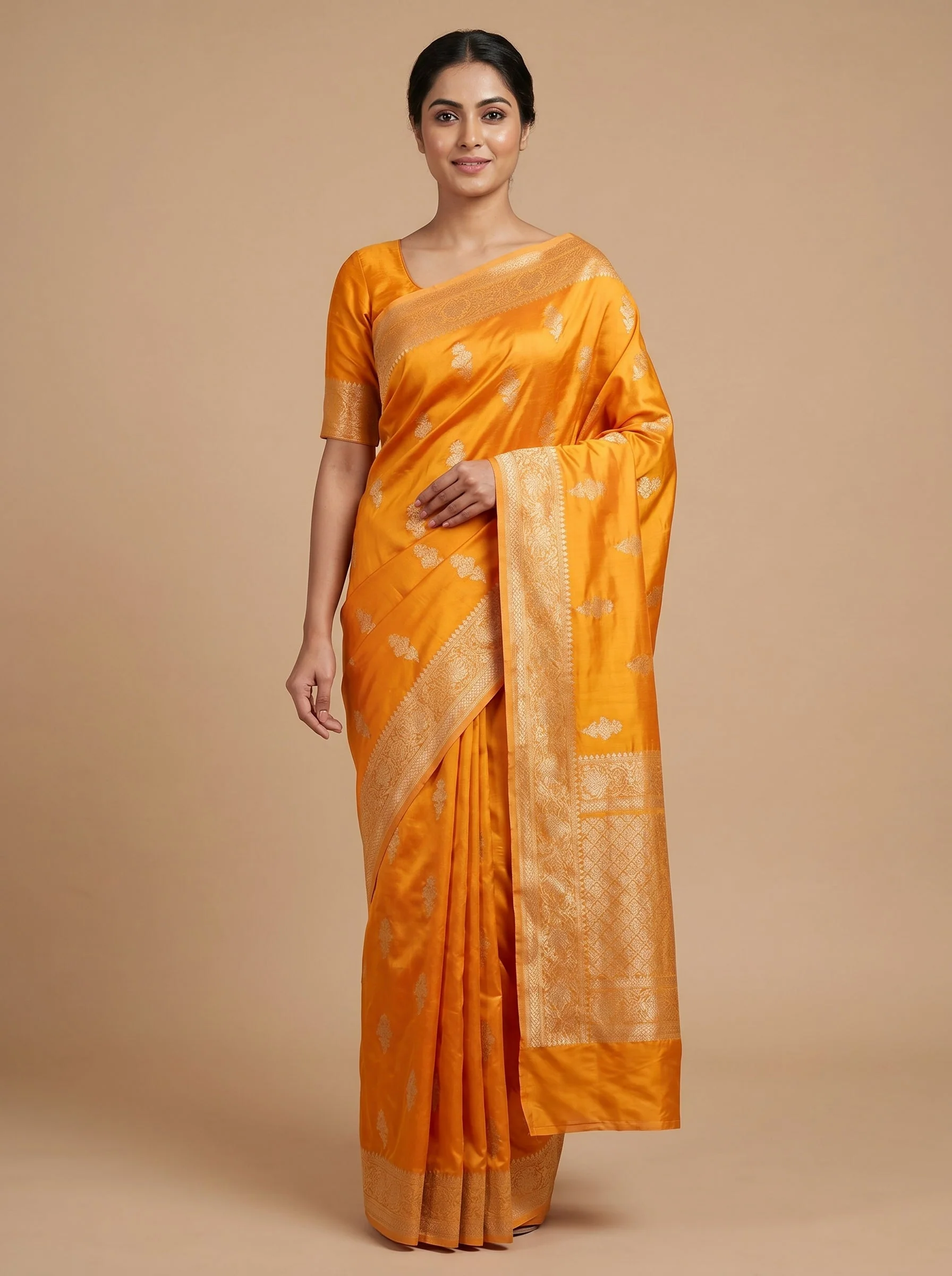 Mustard Rich Warmth Handloom Saree