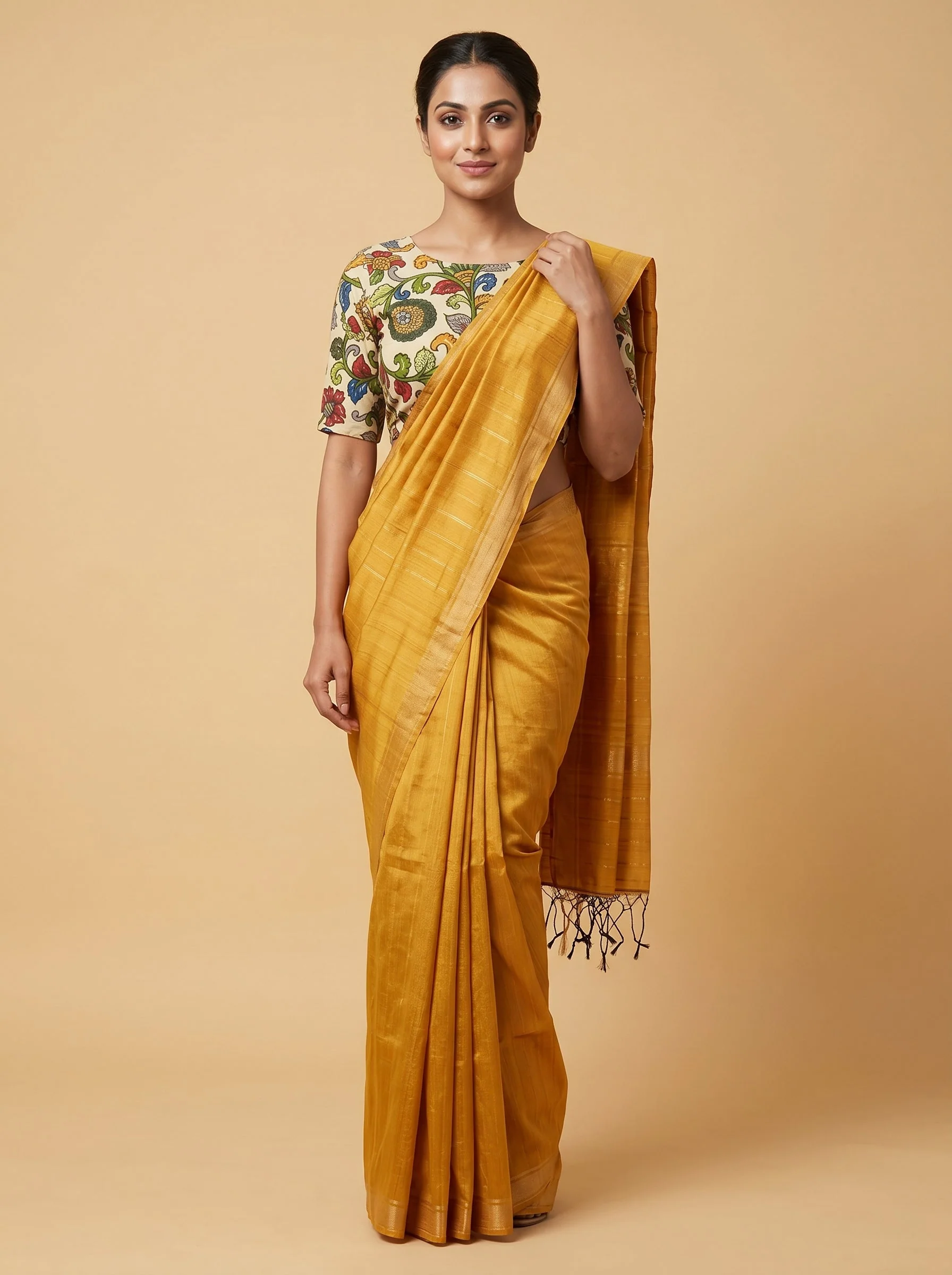 Mustard Shine Glow Saree