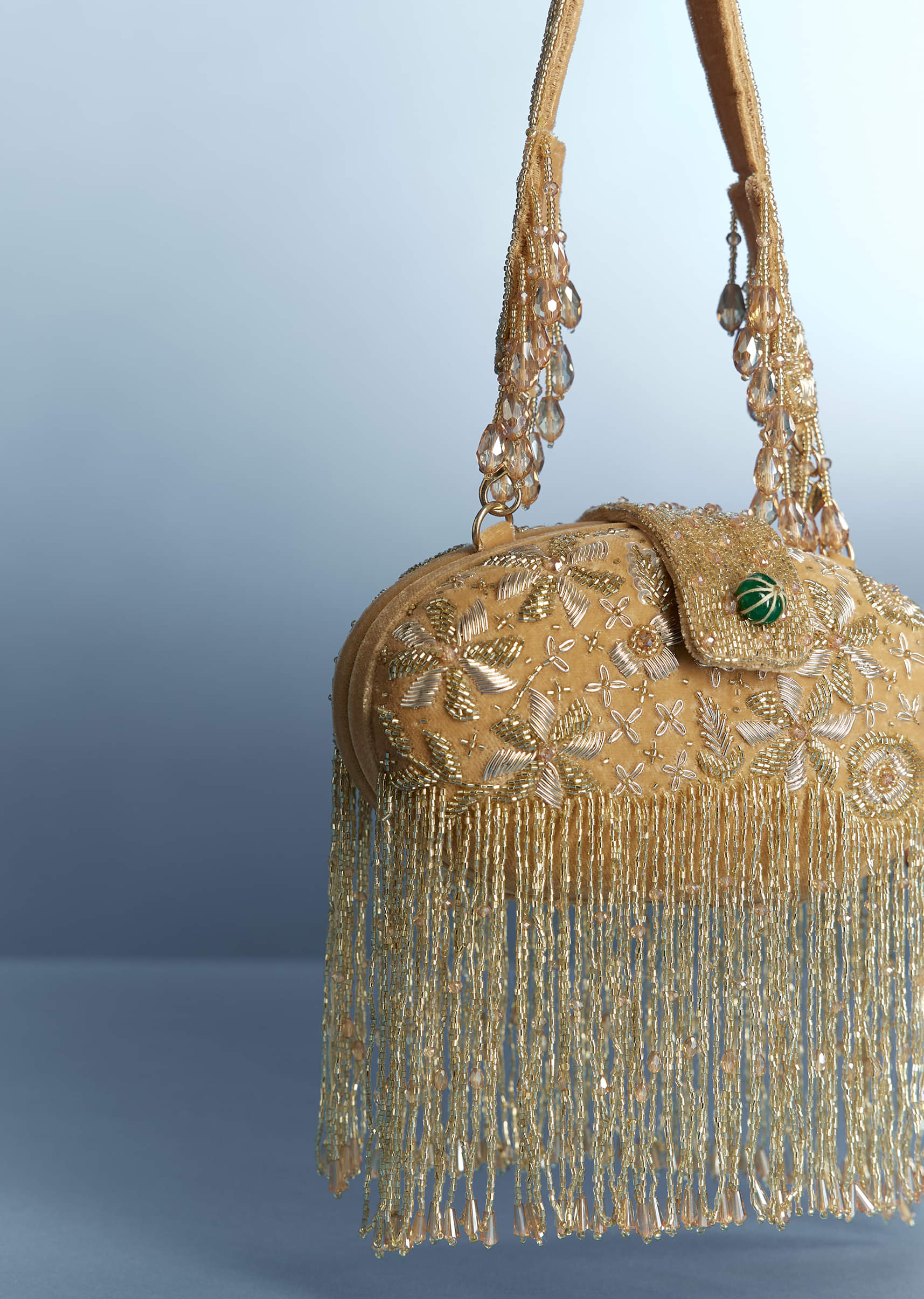 Mustard Yellow Potli With Tassel Detailing - Image 2