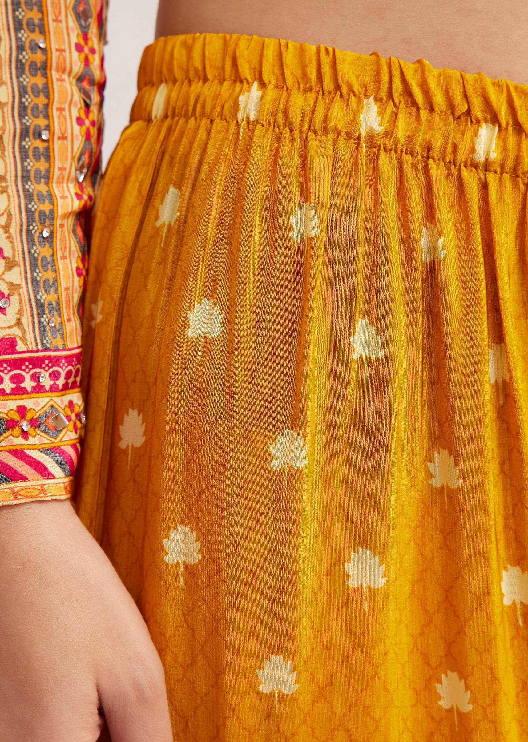 Mustard Yellow Printed Palazzo Set - Image 6
