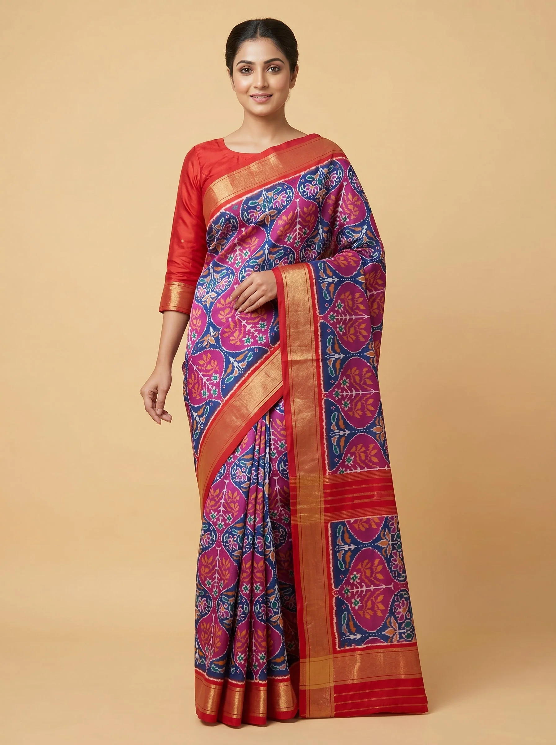 Navy Blue Classic Loom Handloom Saree