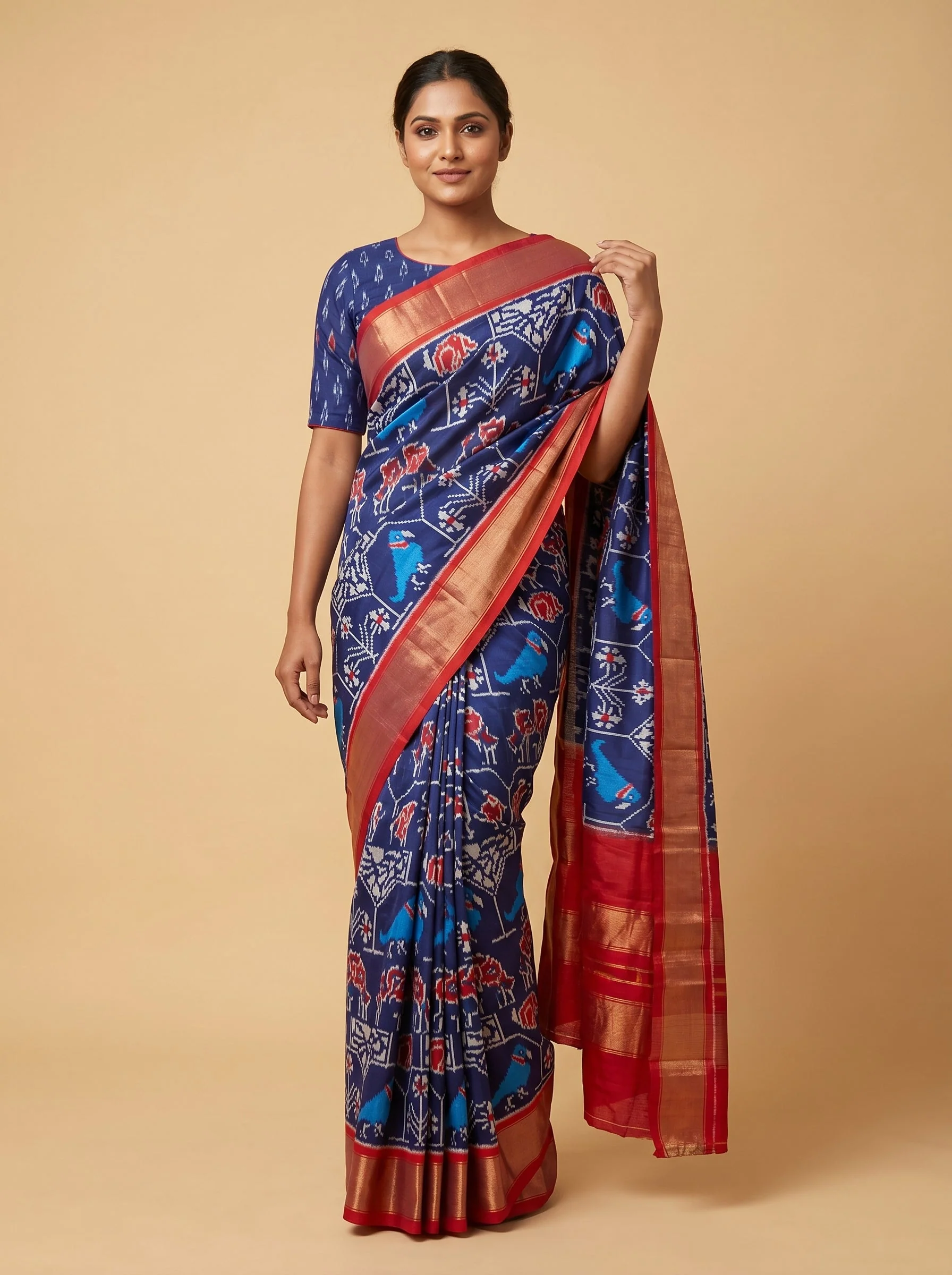 Navy Blue Deep Loom Handloom Saree