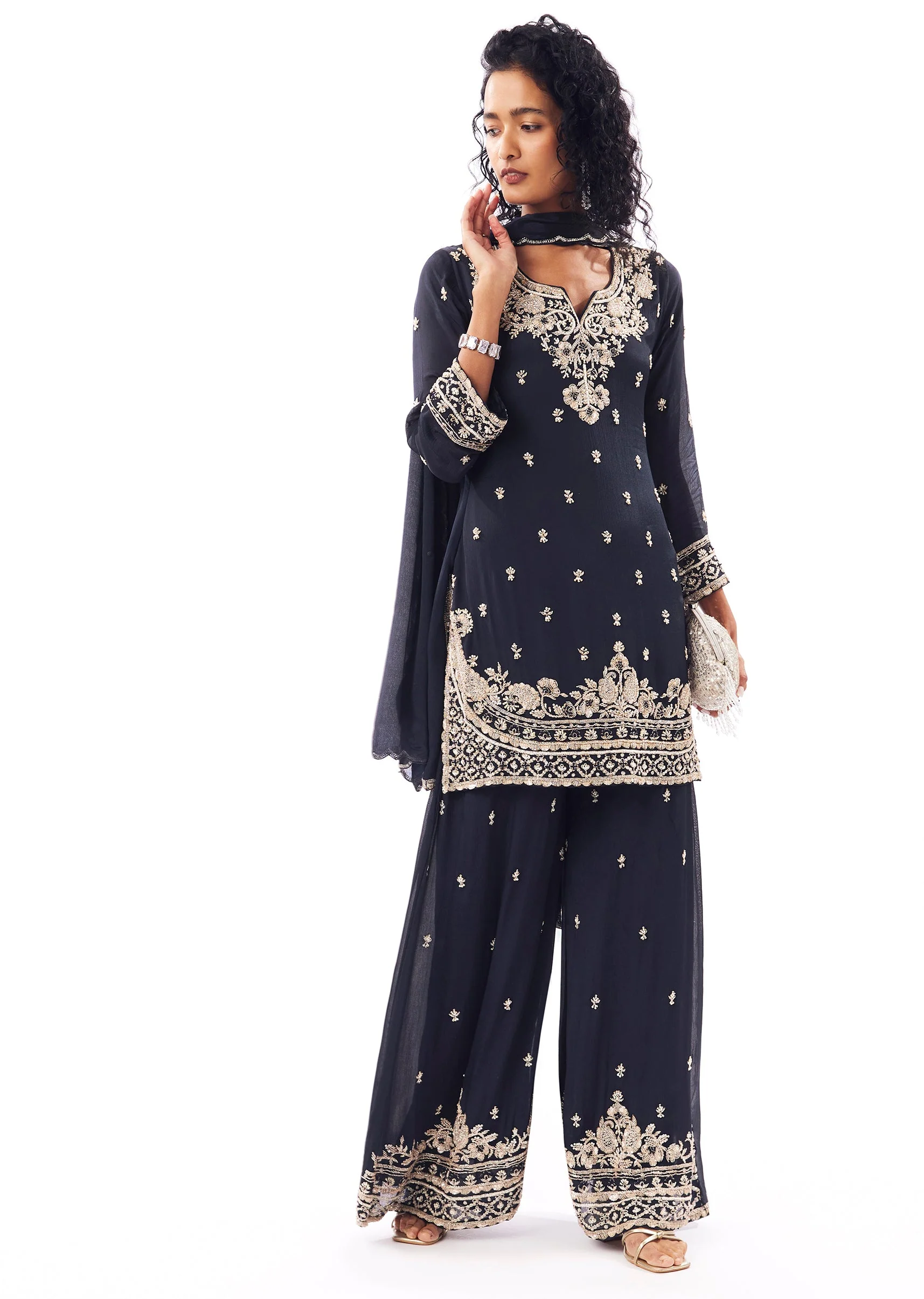 Navy Palazzo Suit - Image 3