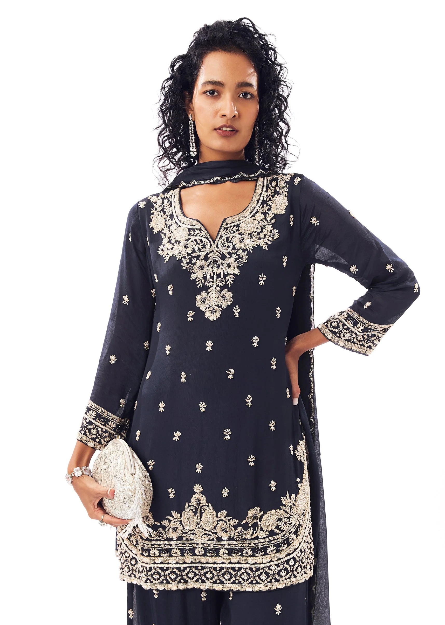 Navy Palazzo Suit - Image 4