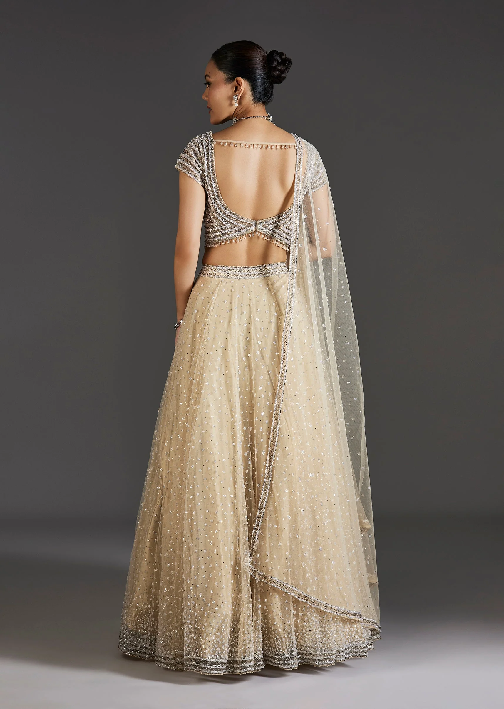Off White Elegance With Shimmering Grace - Image 2