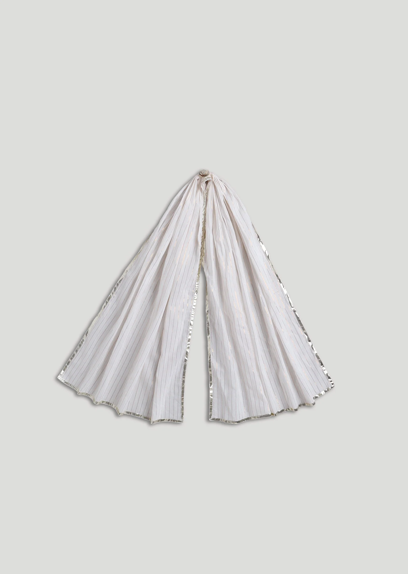 Off White Embroidered Cotton Anarkali - Image 2