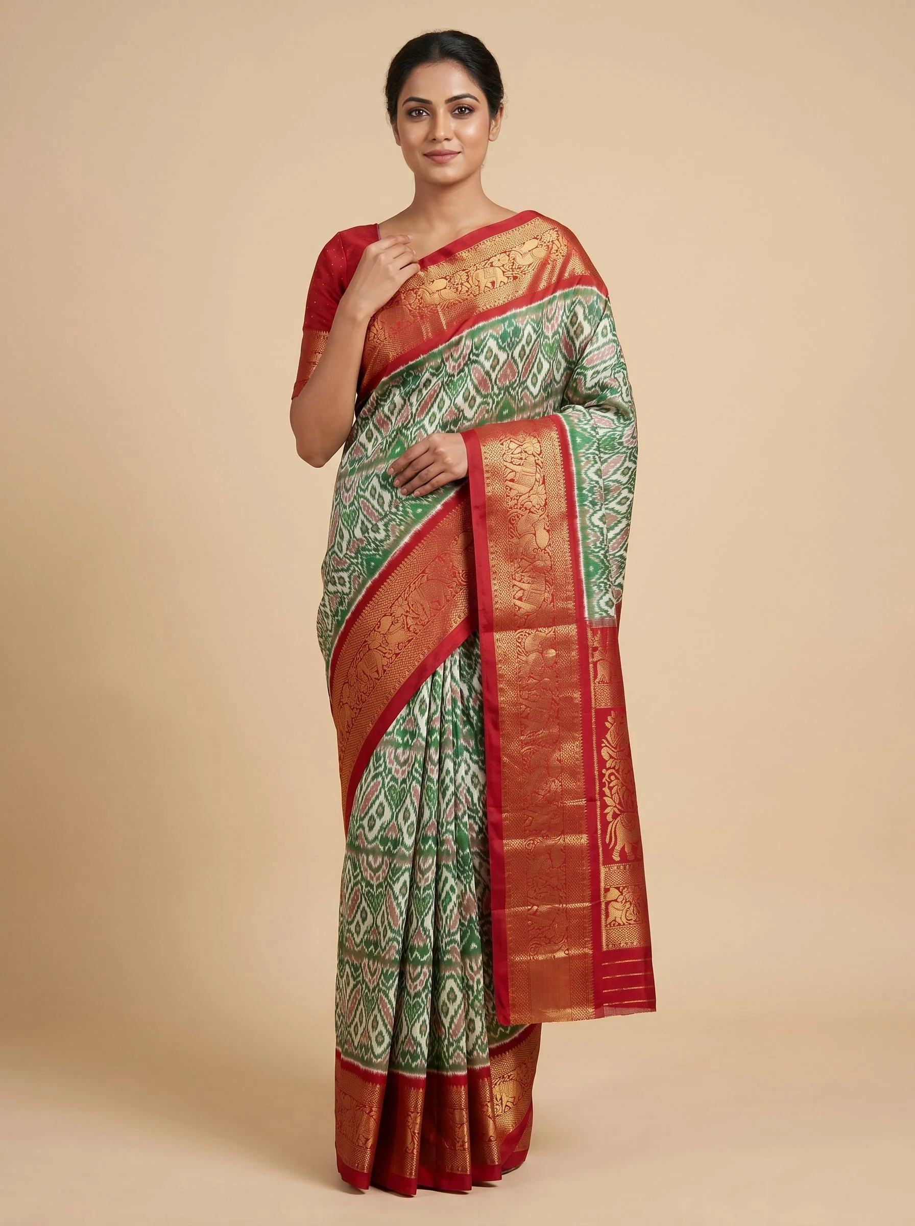 Off White Neutral Tone Handloom Saree