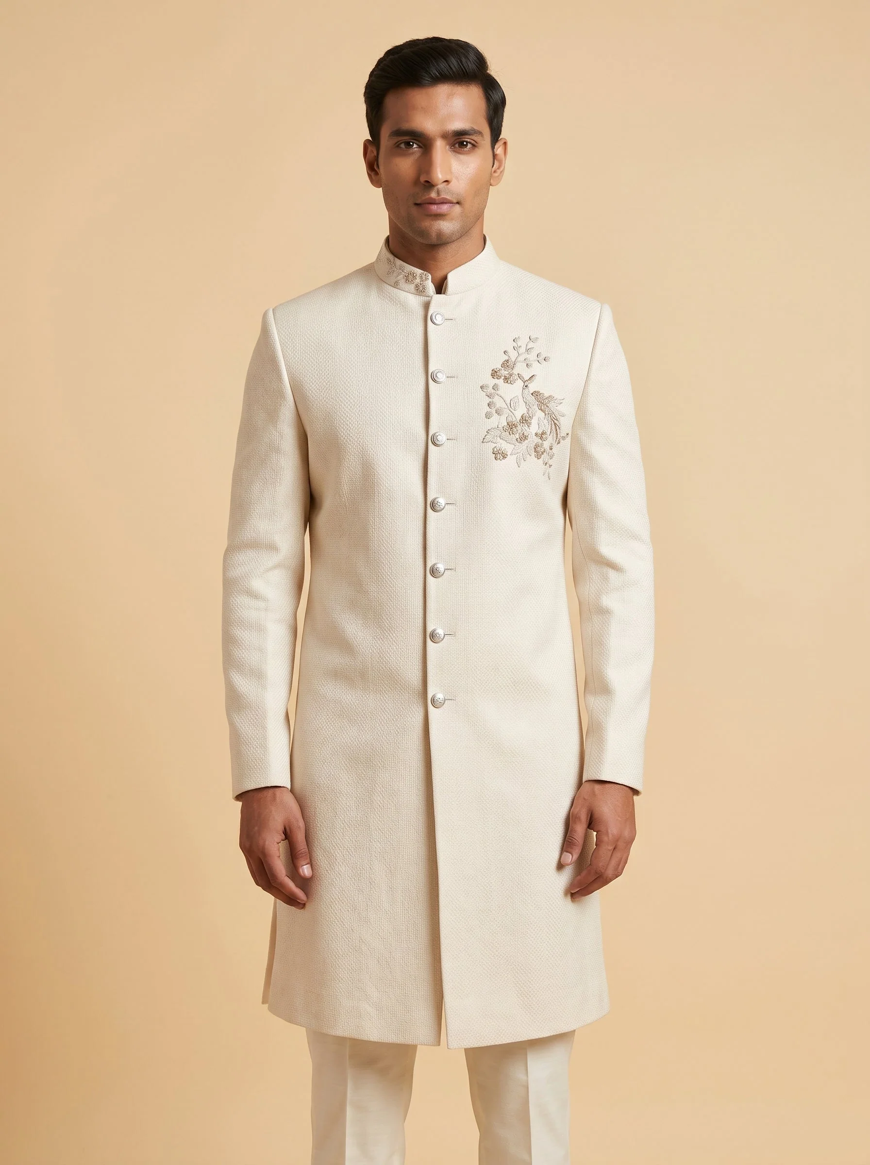 Off-white sherwani