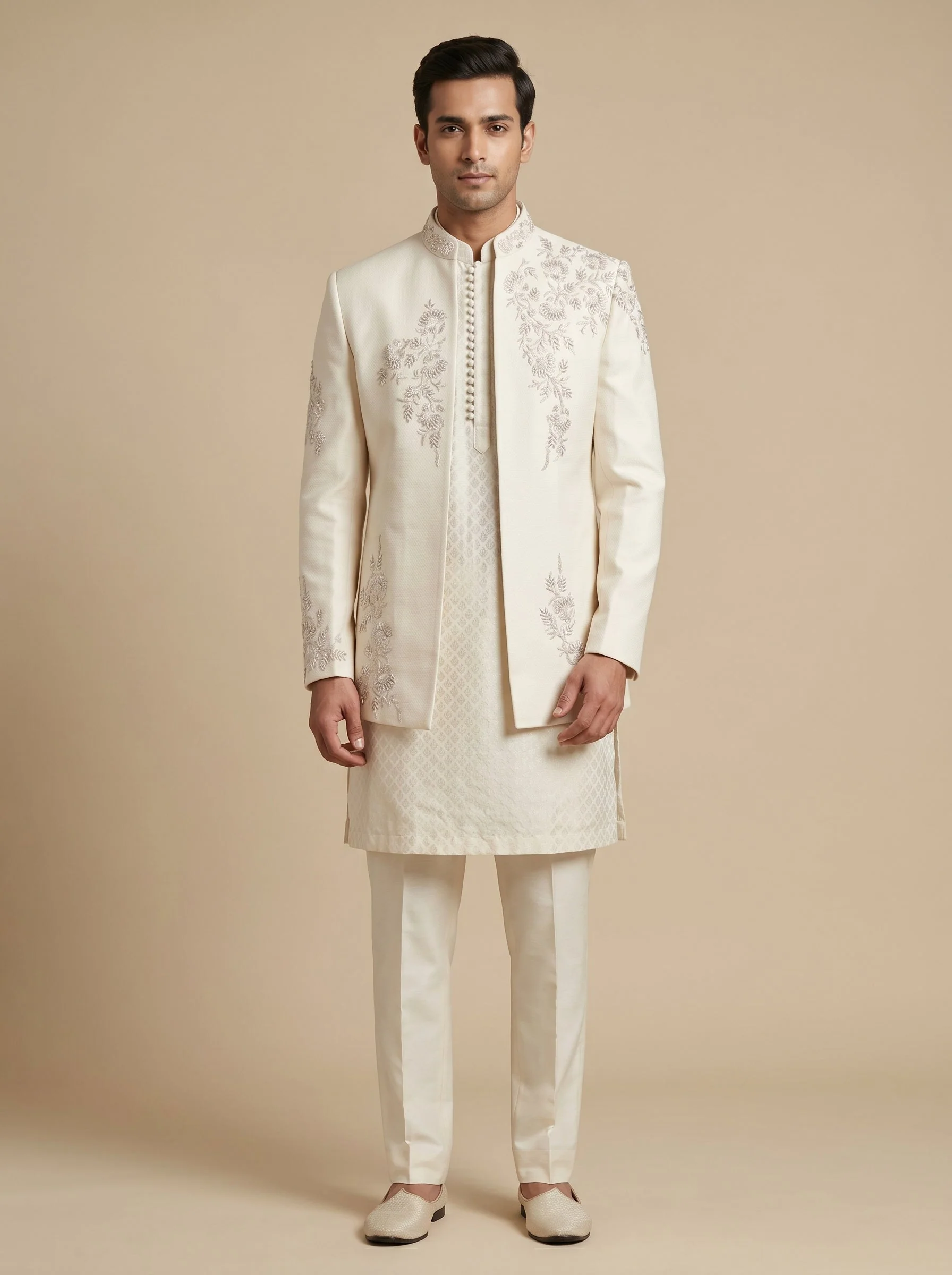 Offwhite Classic Jodhpuri Suit