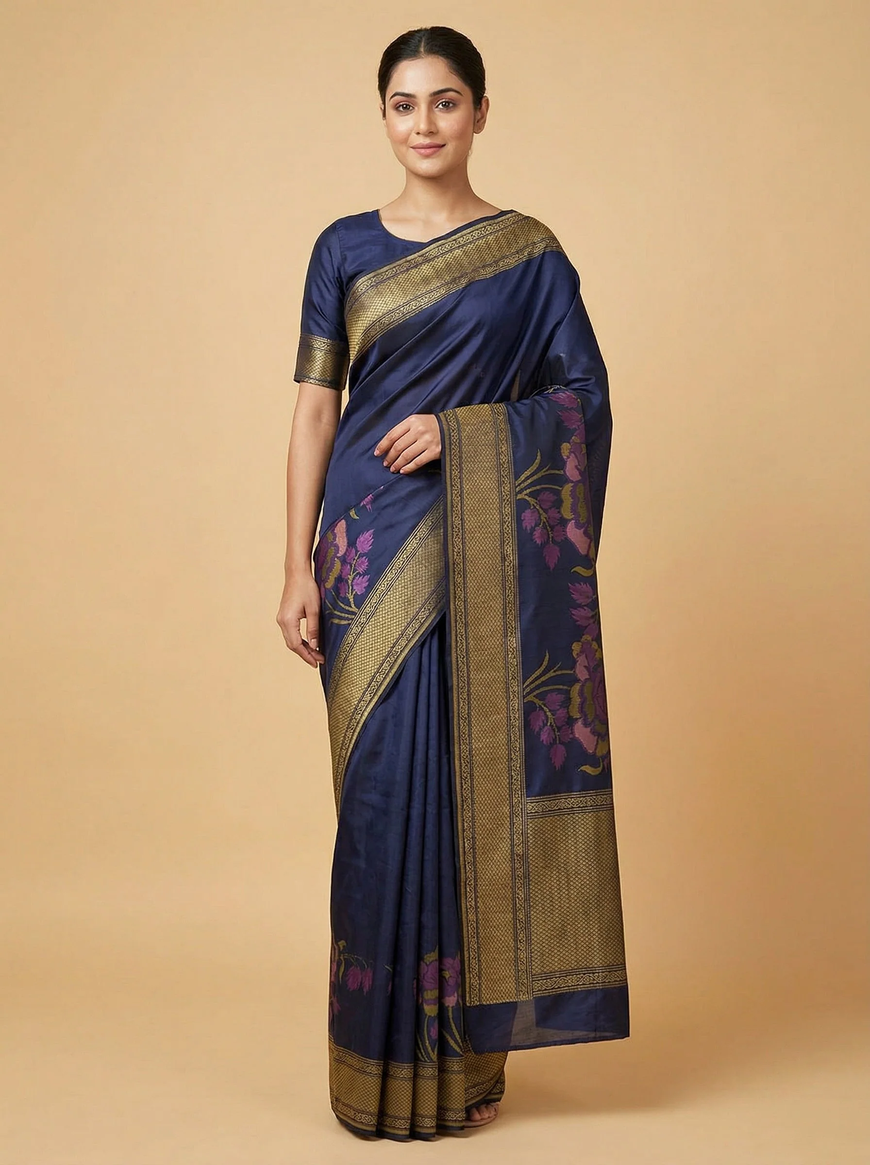 Onyx Black Handloom Saree