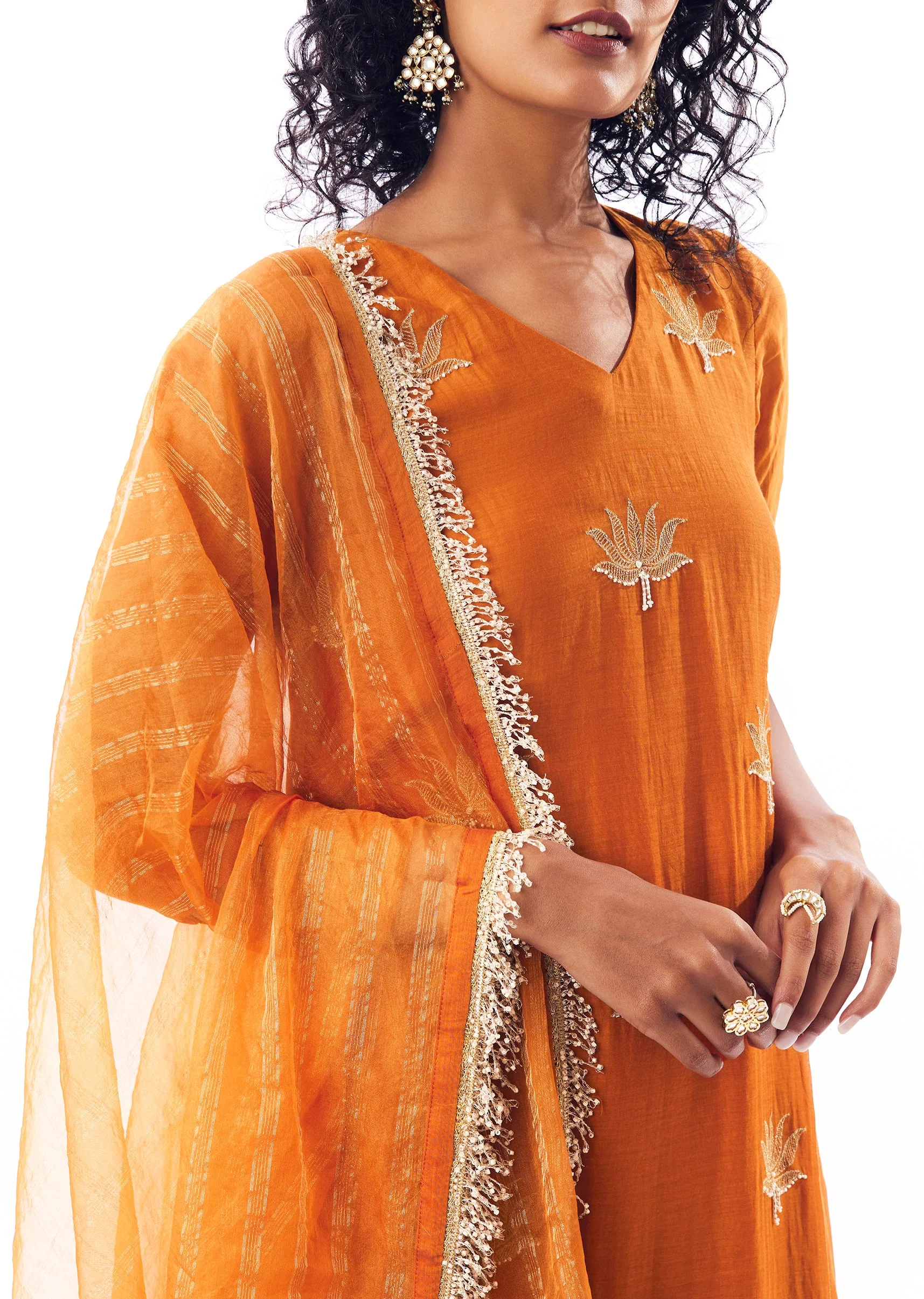 Orange Anarkali Suit - Image 2