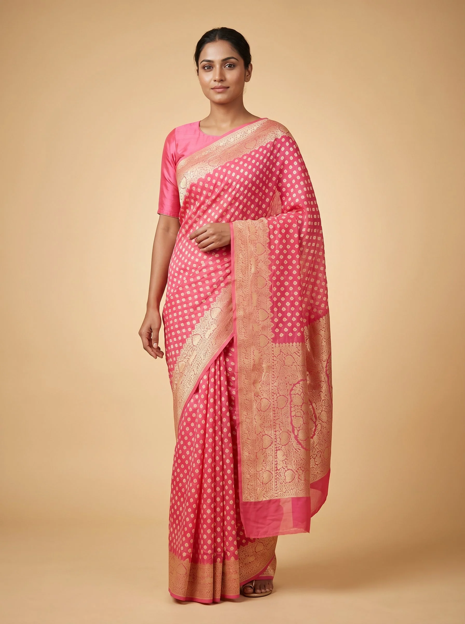 Orange Bright Radiance Handloom Saree