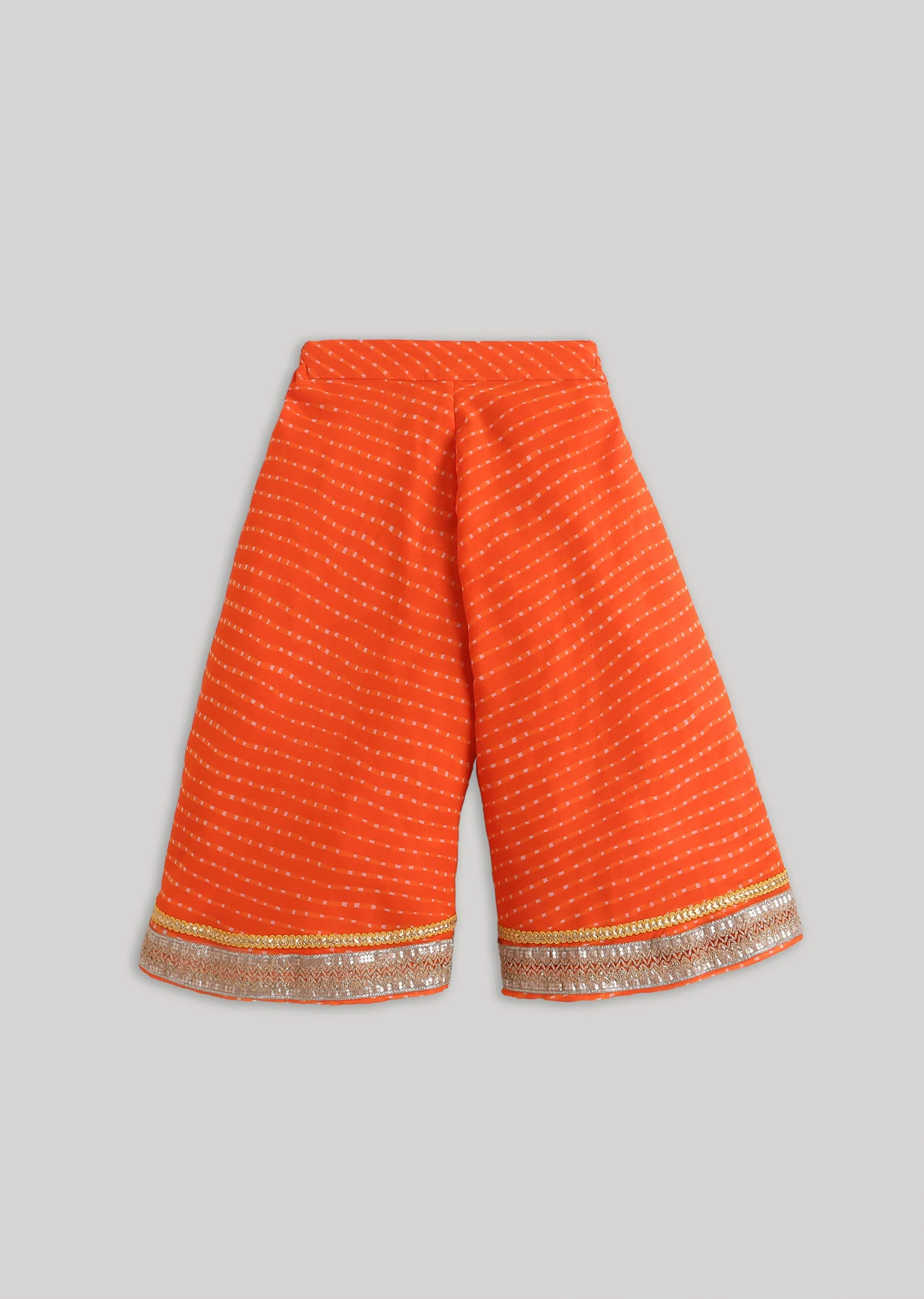 Orange Embroidered Salwar Kameez Set with Jacket - Image 6