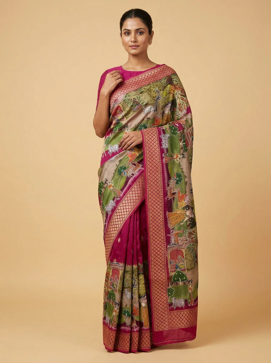 Orchid Rani Vibrant Glam Saree