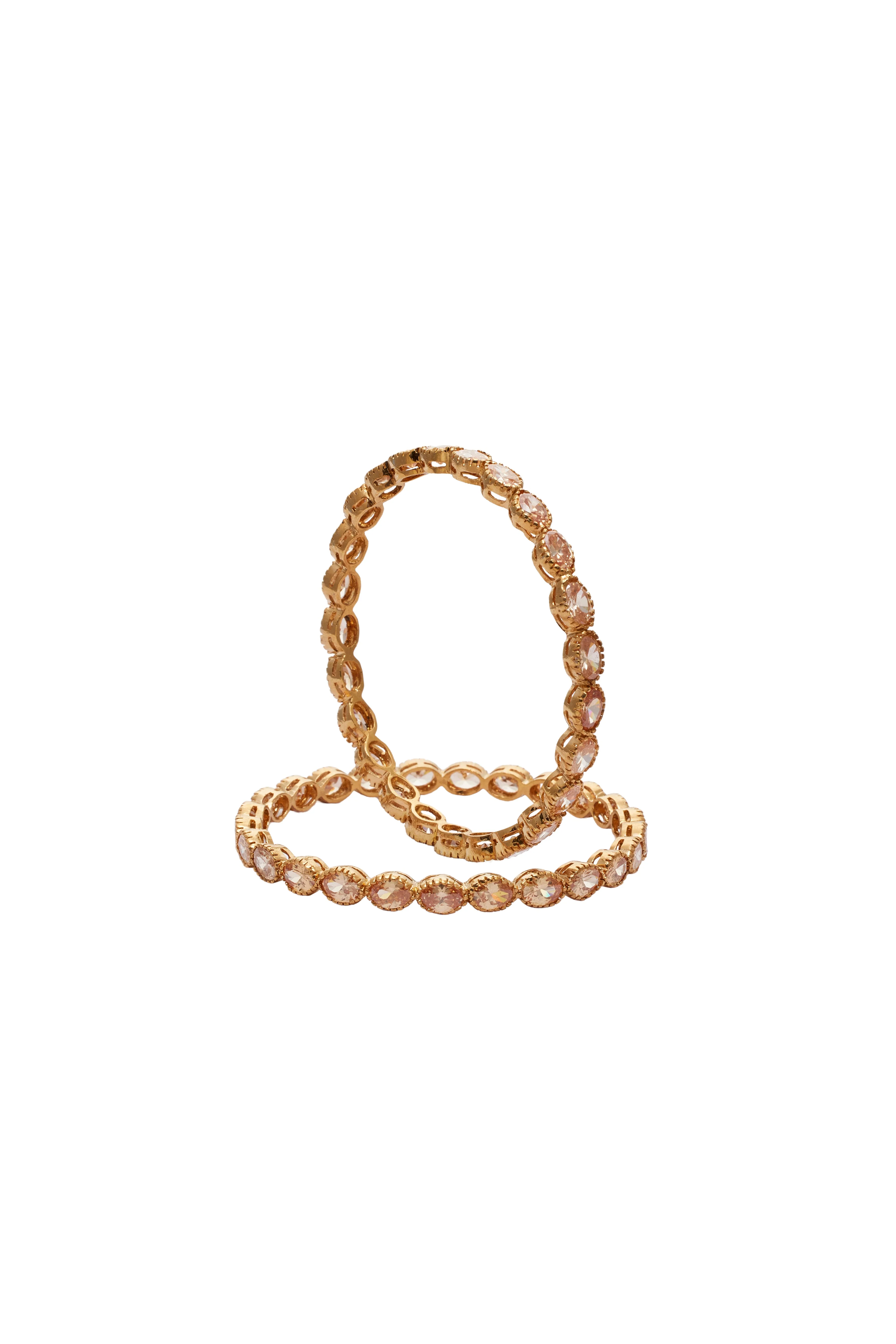 Oval Kundan Bangle Set