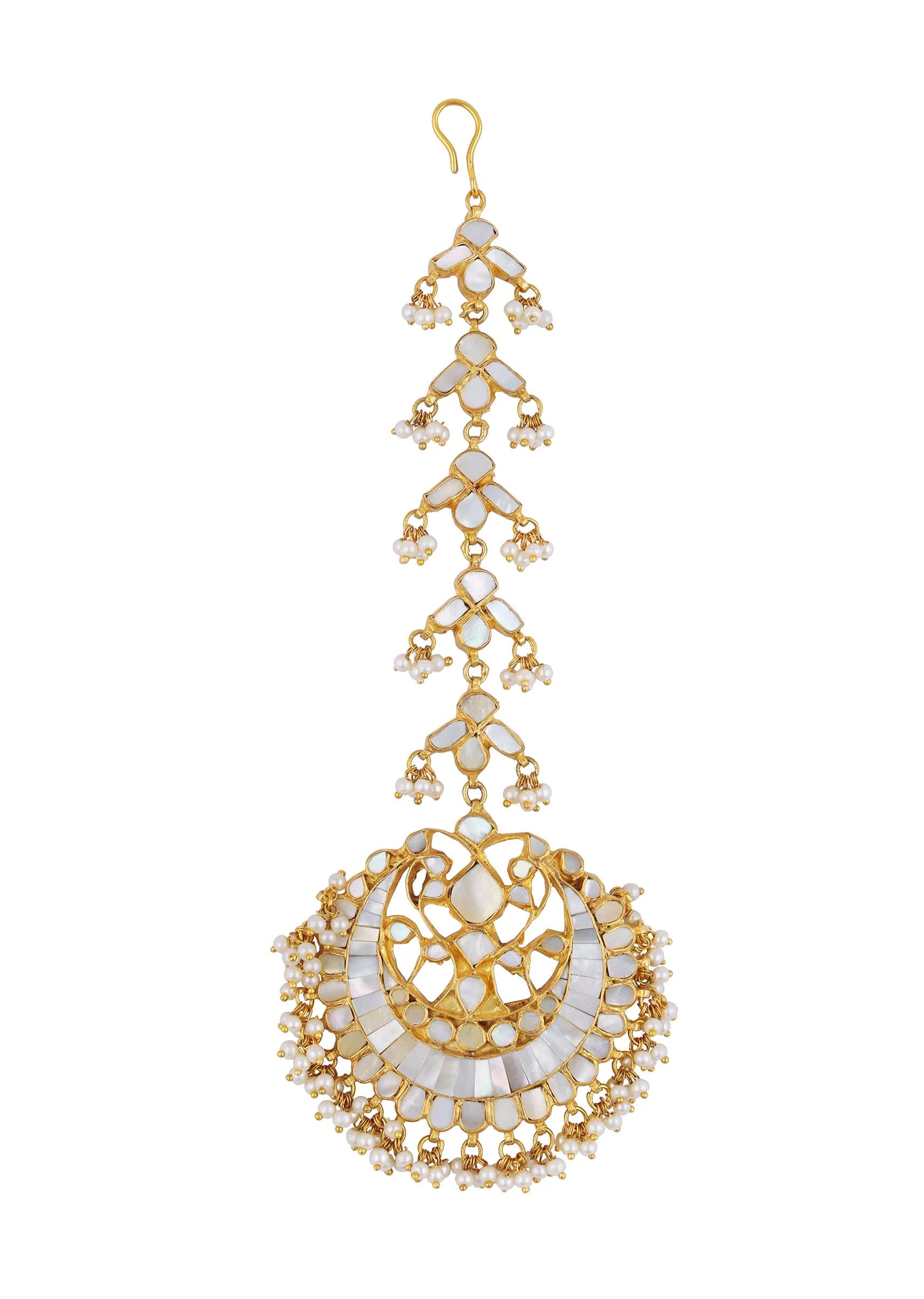 Oversized Kundan Mangtikka In Gold - Image 3
