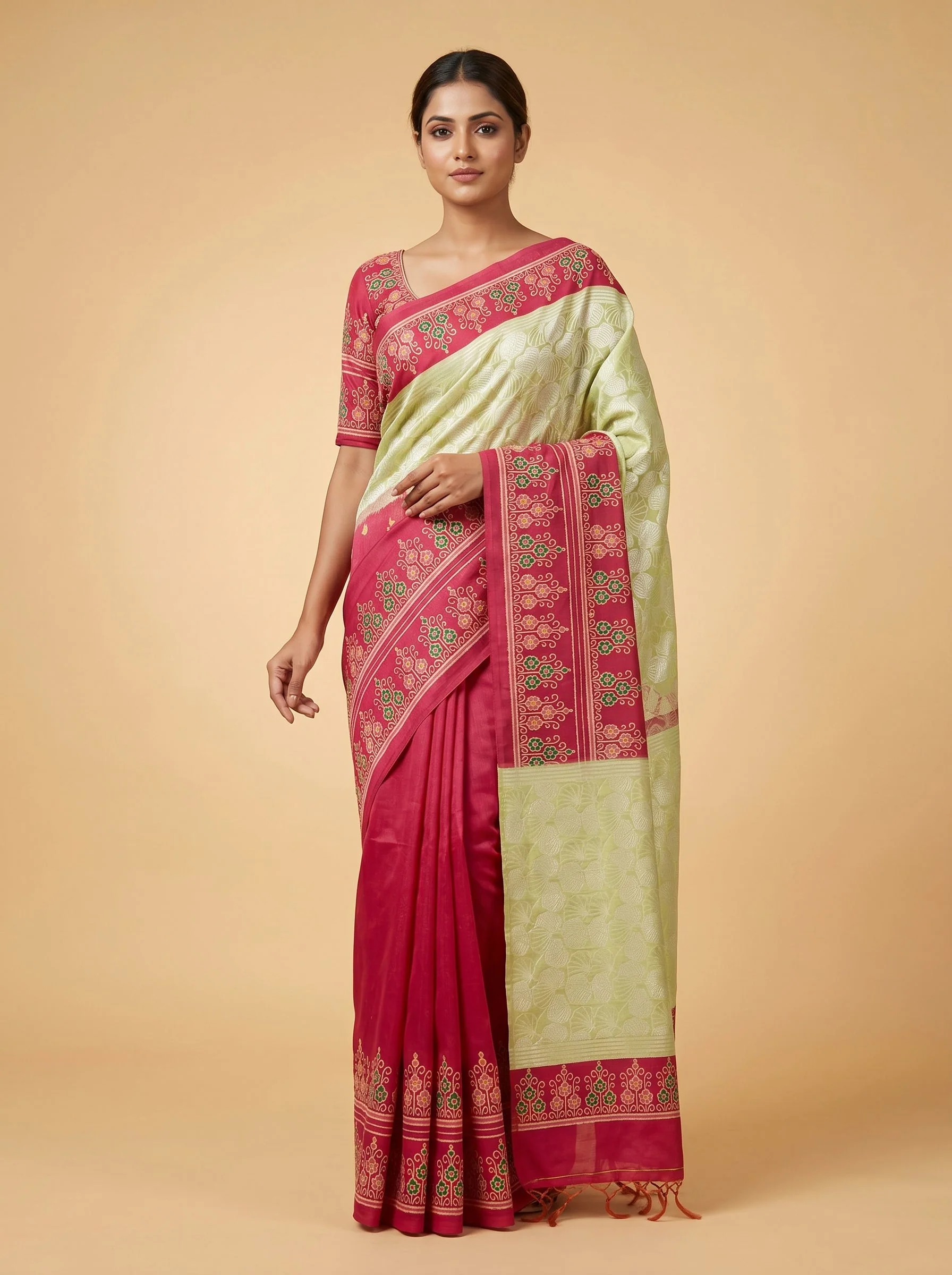 Parrot Green Charm Saree