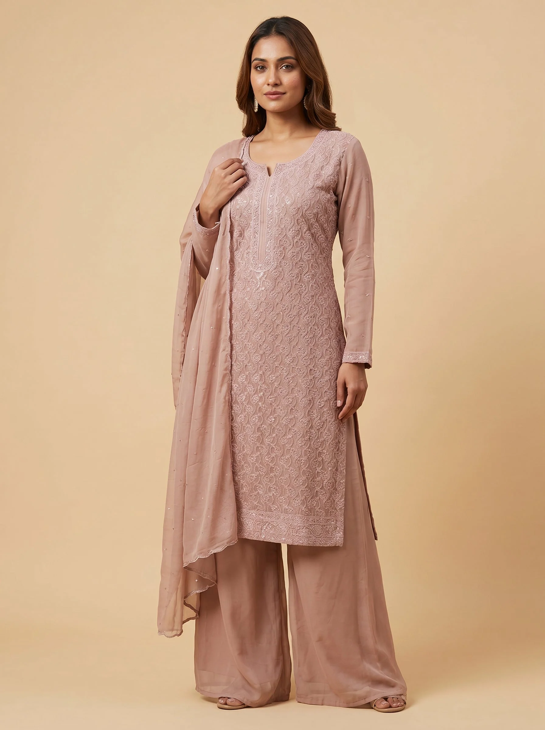 Peach Nectar Palazzo Set