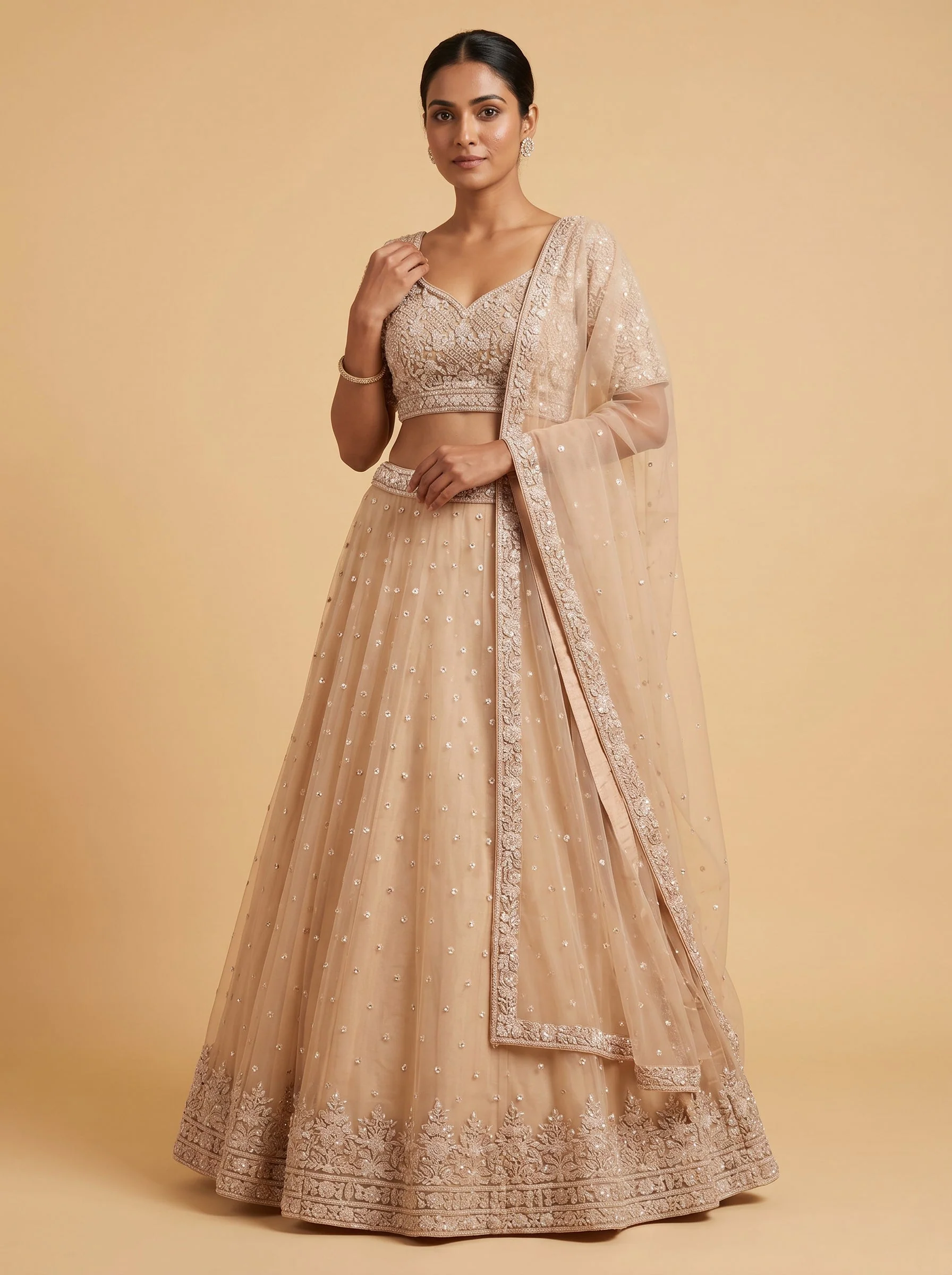 Peach Radiance Lehenga