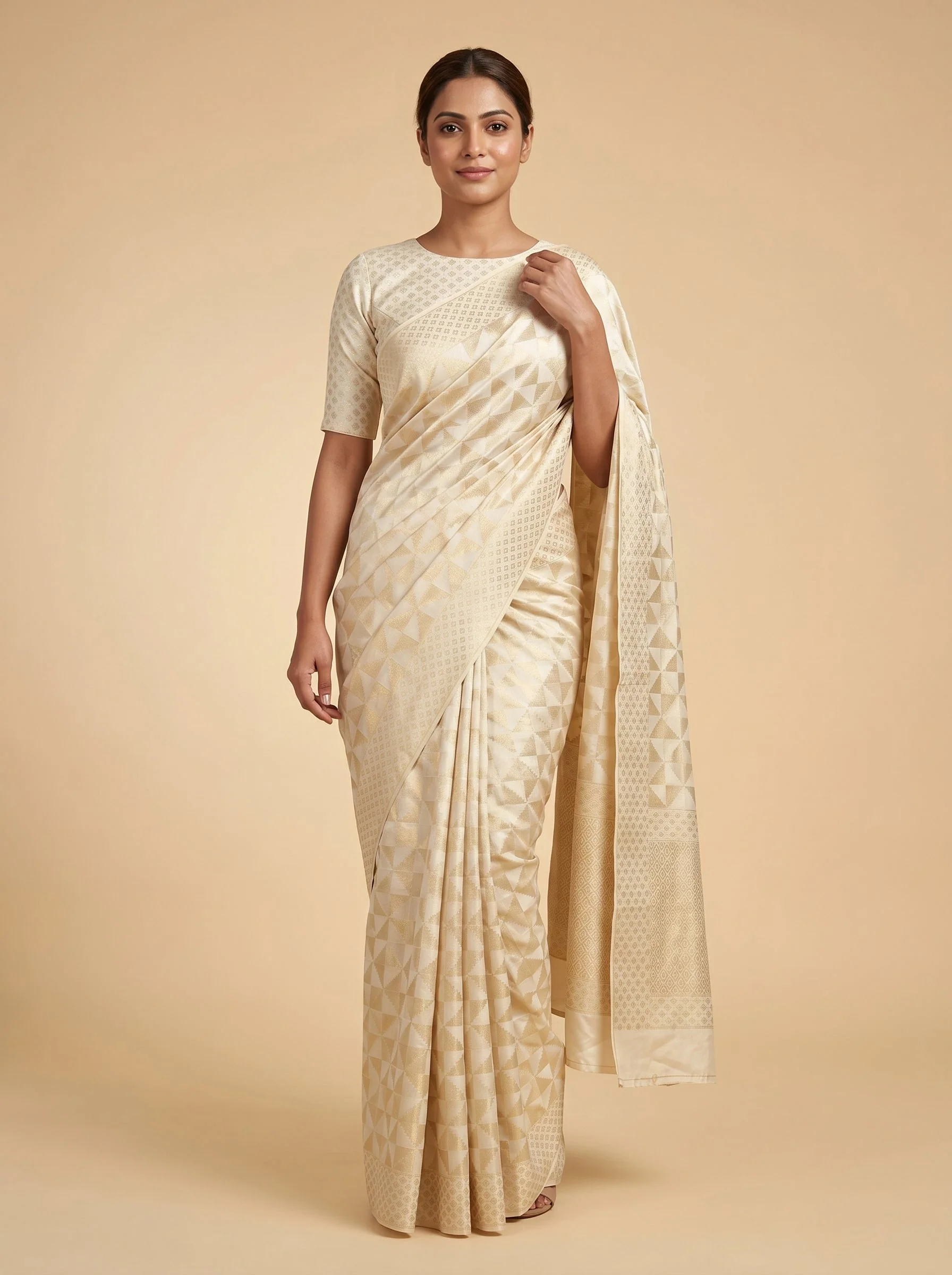 Peach Soft Drift Handloom Saree