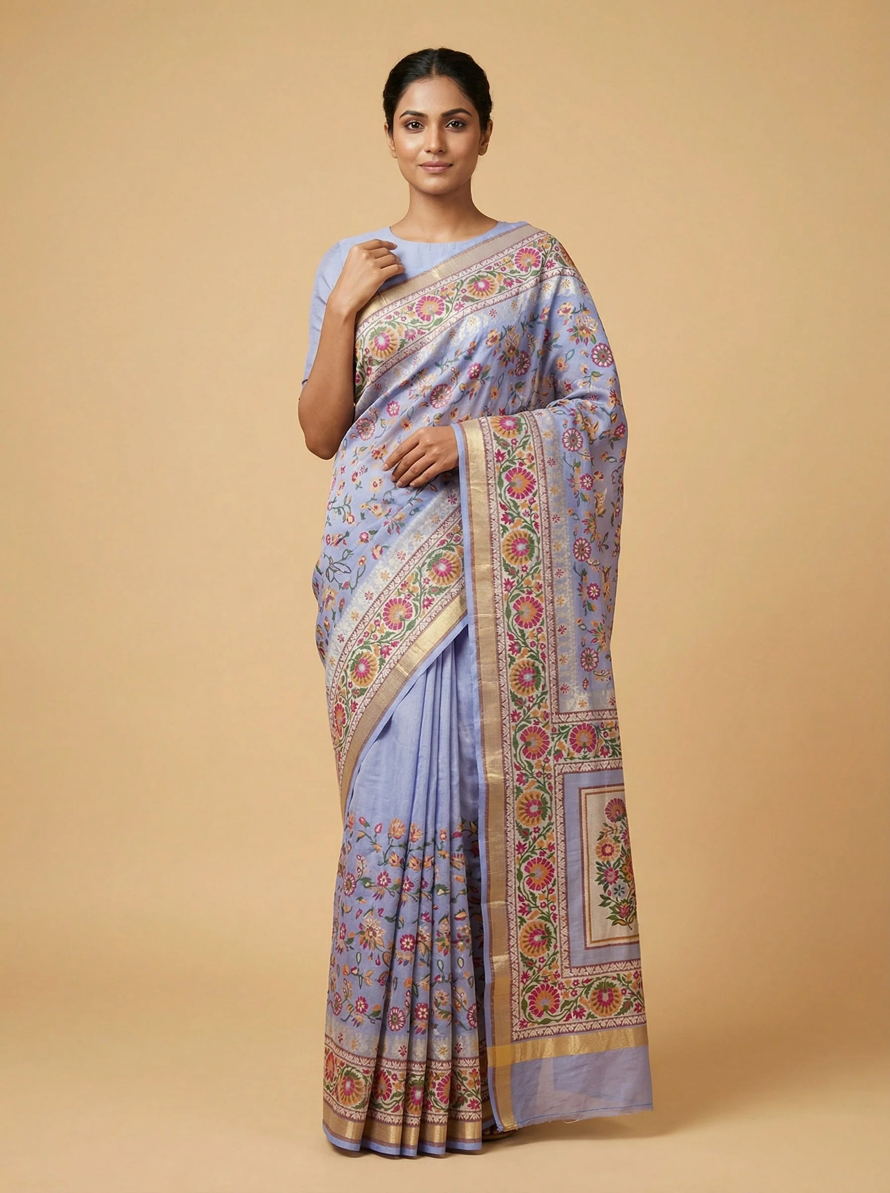 Pewter Grey Handloom Saree