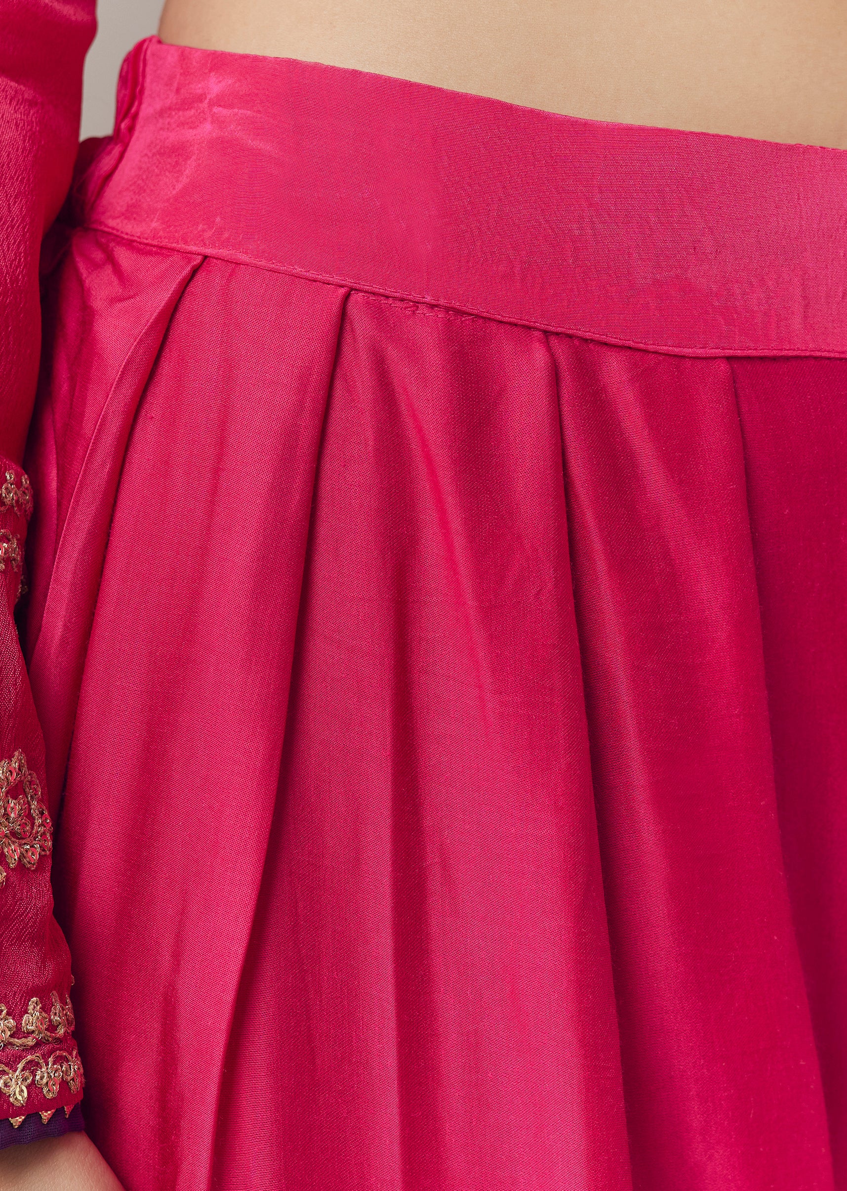 Pink Anarkali Suit With Zari Cut Dana And Sequins Work - Image 6