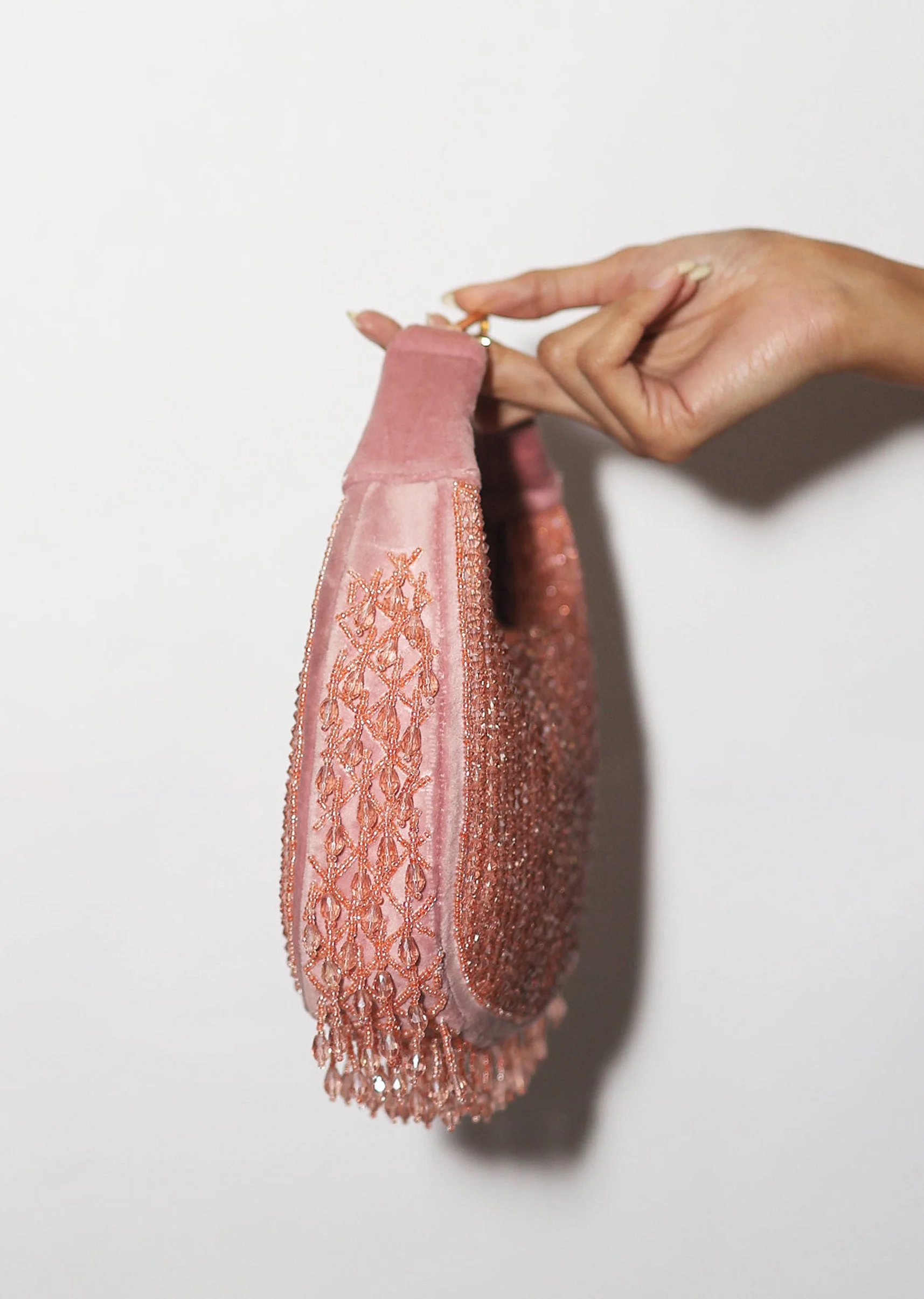 Pink Beaded Clutch - Image 3