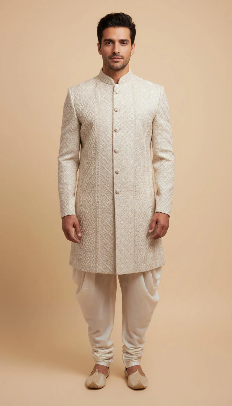 Pink Classic Sherwani - Image 2