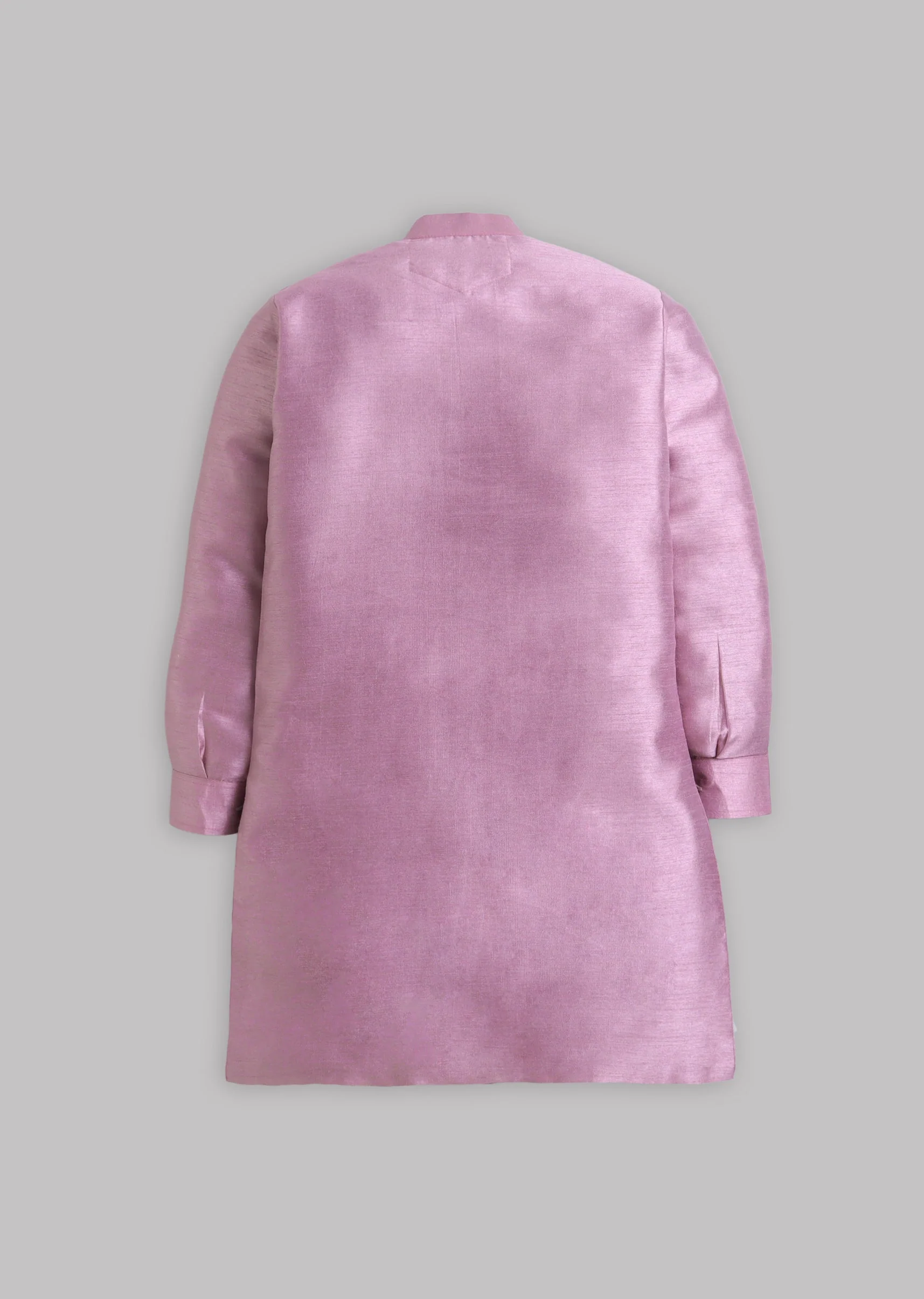 Pink Floral Nehru Jacket Set - Image 4