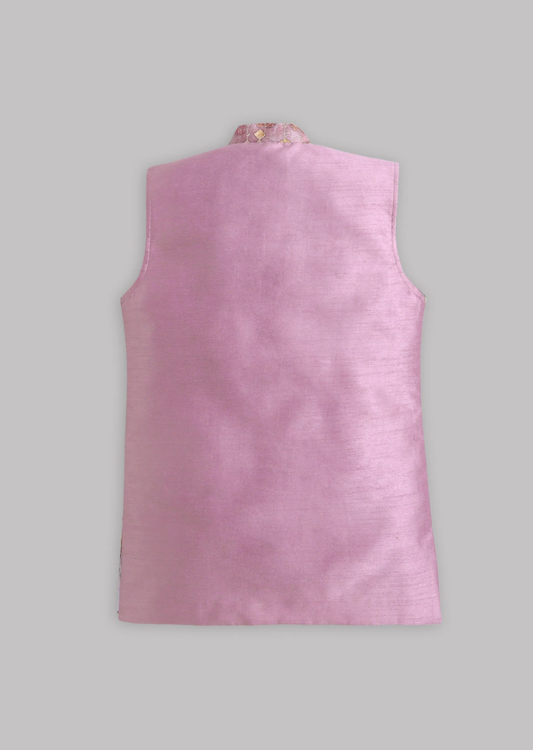 Pink Floral Nehru Jacket Set - Image 7