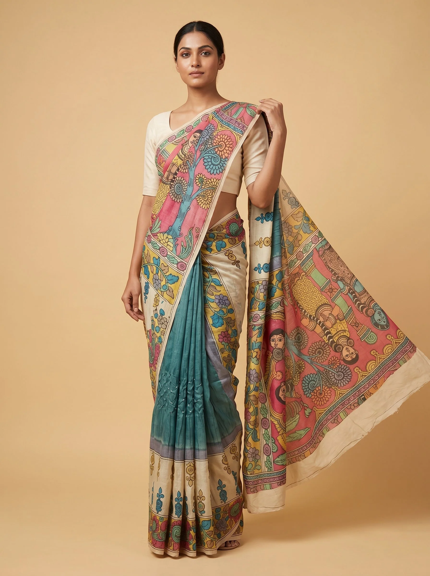 Pink Gentle Tone Handloom Saree