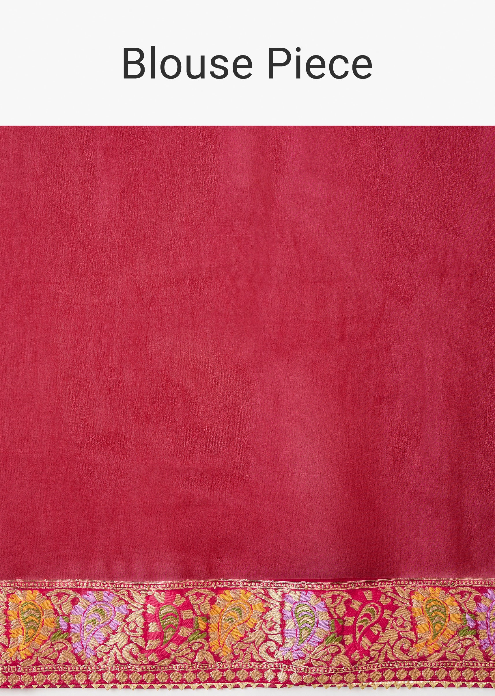 Pink Georgette Woven Saree With Heavy Zari And Jaal Embroidery - Image 9