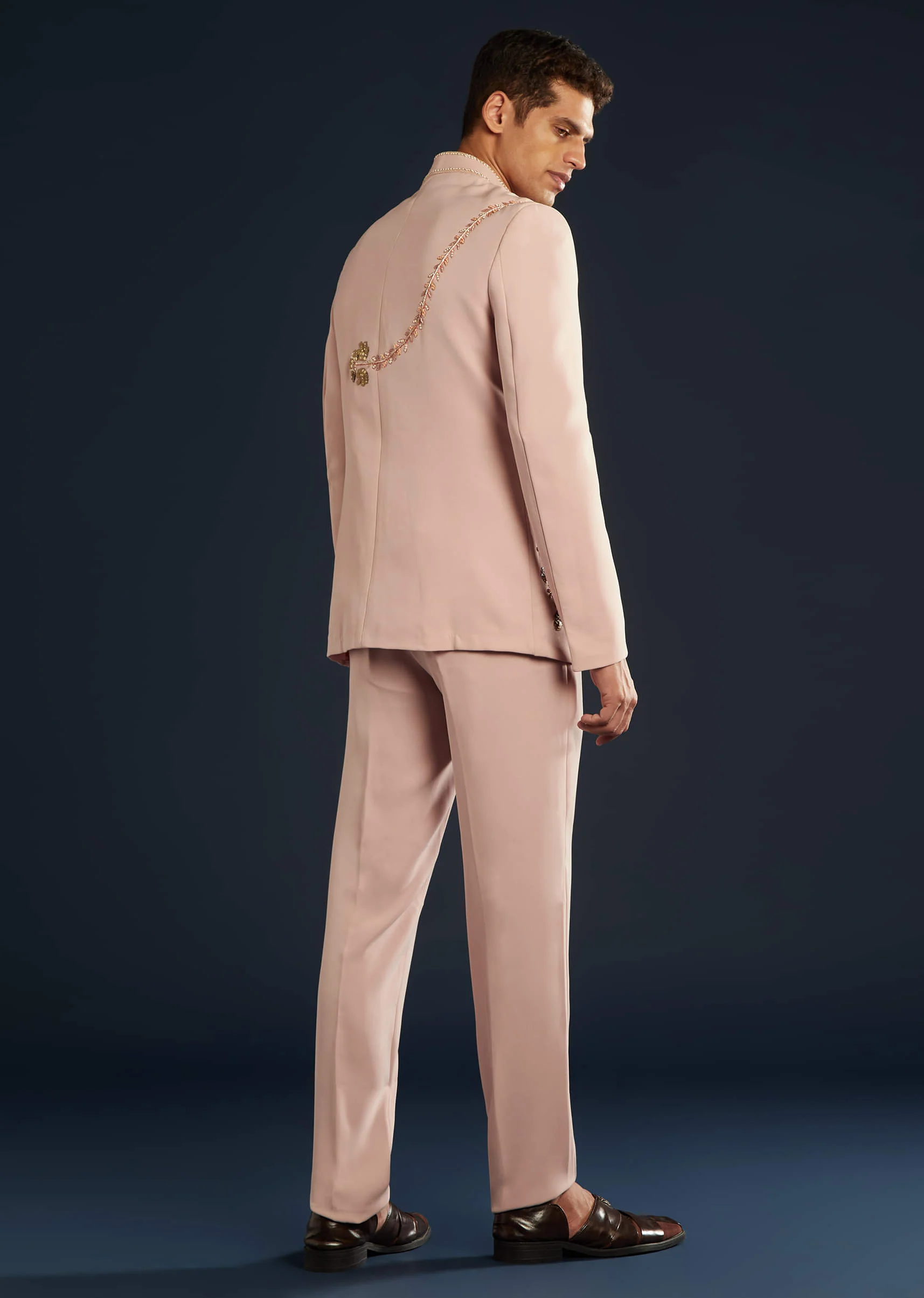 Pink Jodhpuri With Sequin Cutdana Embellishment - Image 3