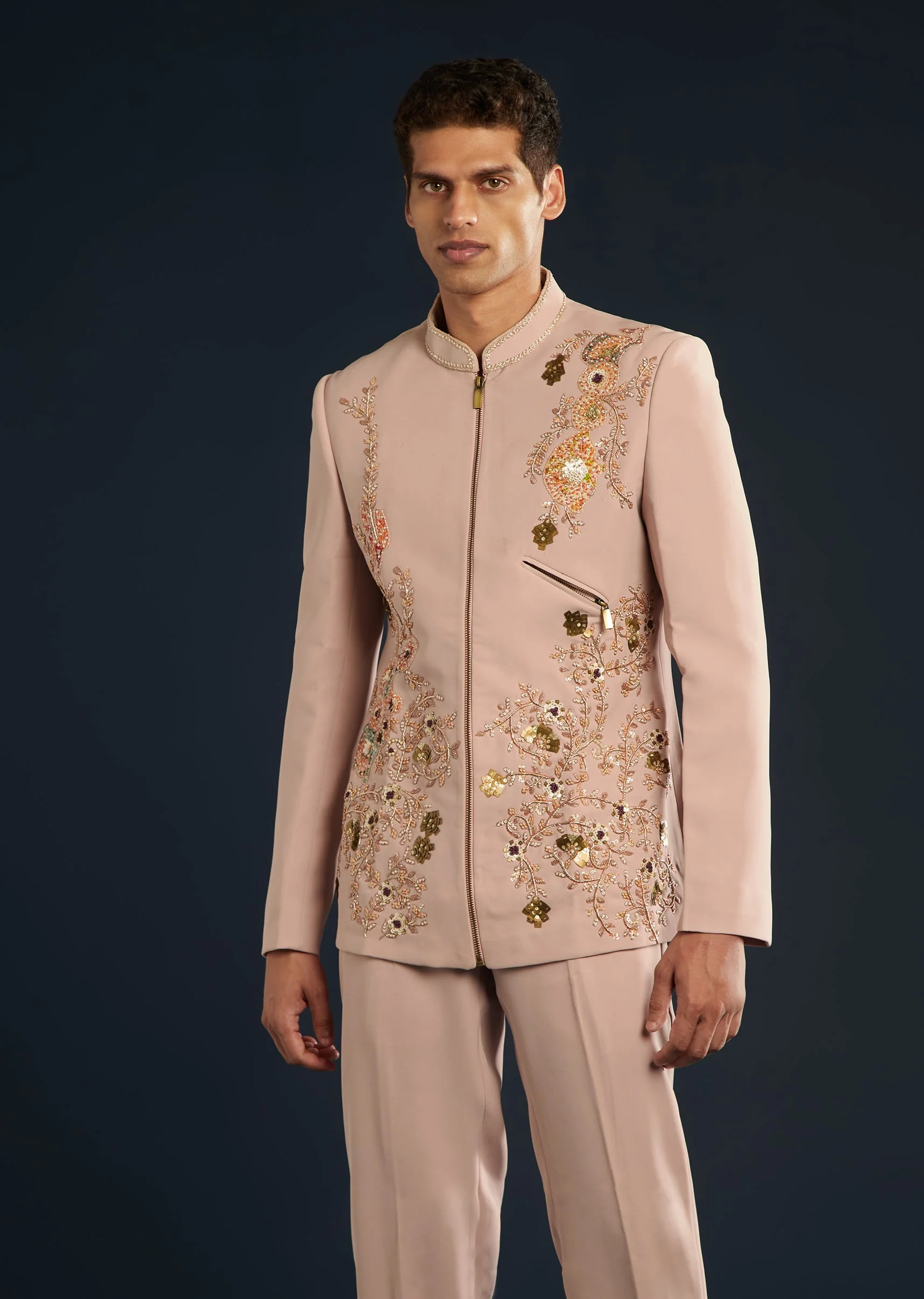 Pink Jodhpuri With Sequin Cutdana Embellishment - Image 4